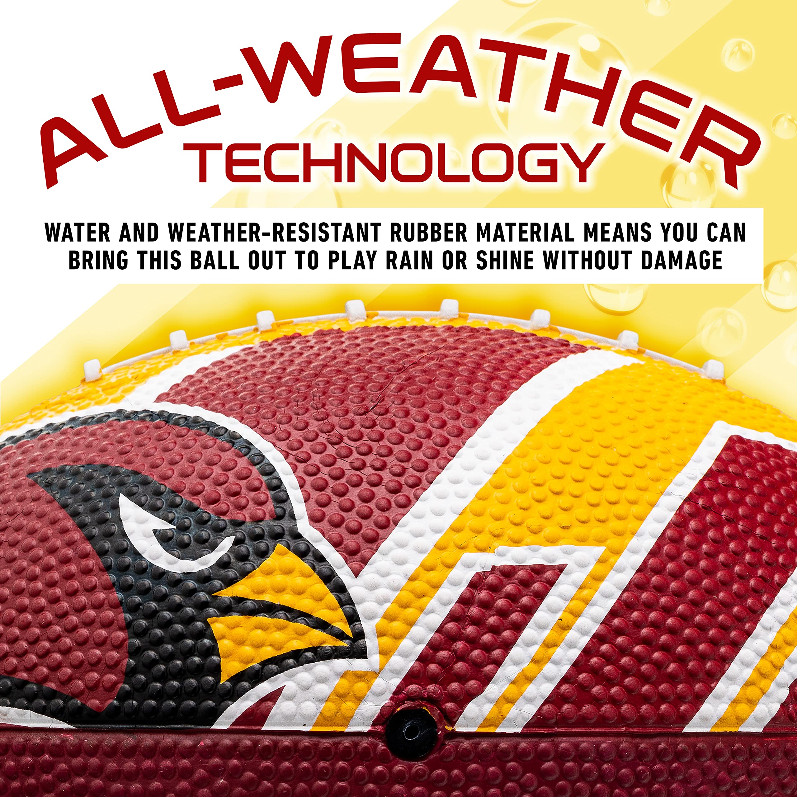 Foto 4 | Balón De Fútbol Franklin Sports Nfl Arizona Cardinals De Goma, 8.5 Pulgadas - Venta Internacional.