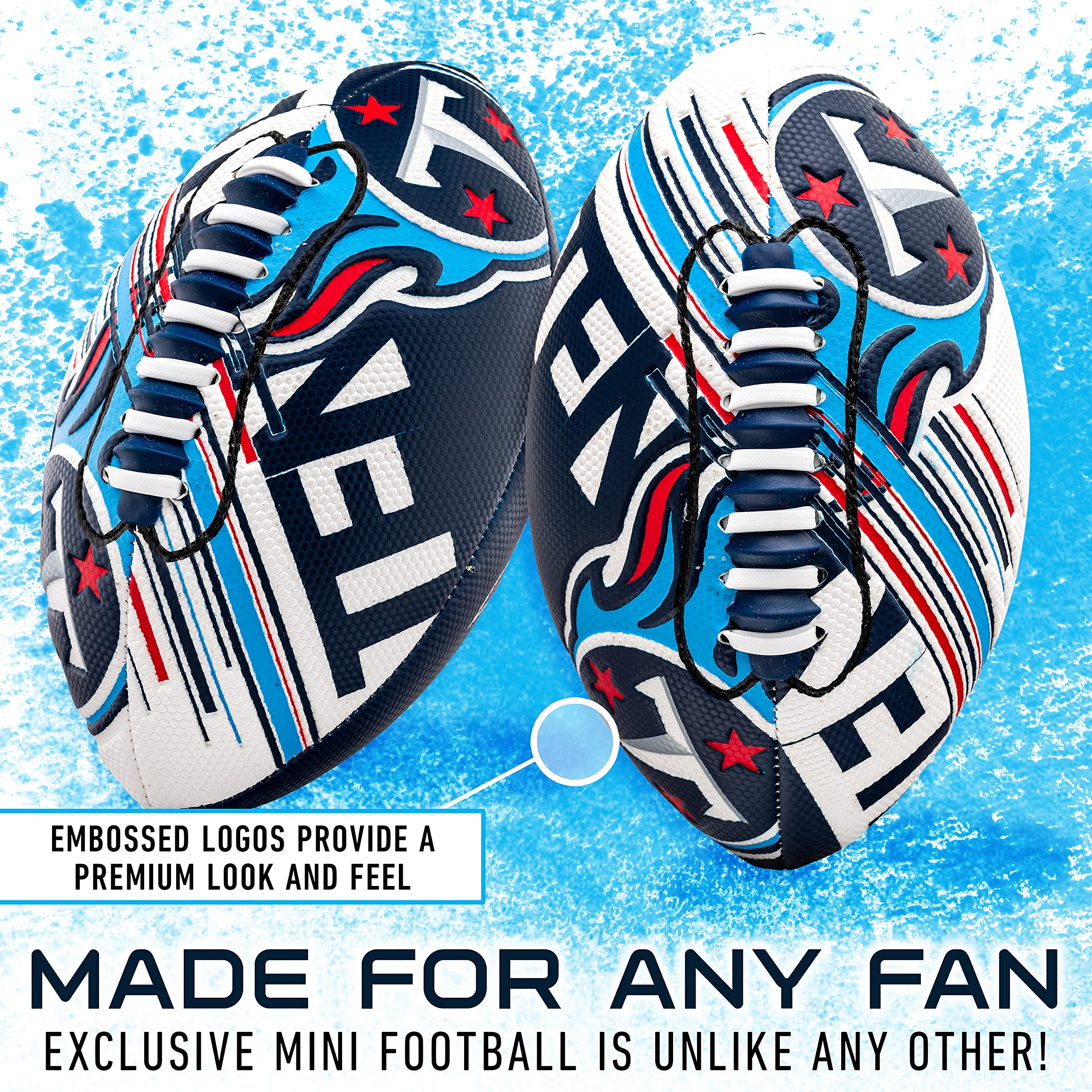 Foto 3 pulgar | Football Franklin Sports Nfl Tennessee Titans Juvenil 8.5 - Venta Internacional.