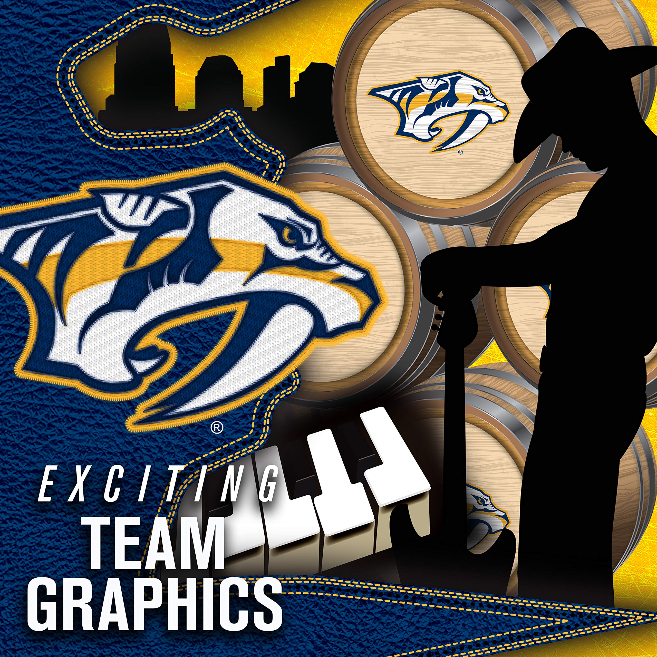 Foto 5 pulgar | Mascarilla Facial De Portero Franklin Sports Nashville Predators Nhl - Venta Internacional.