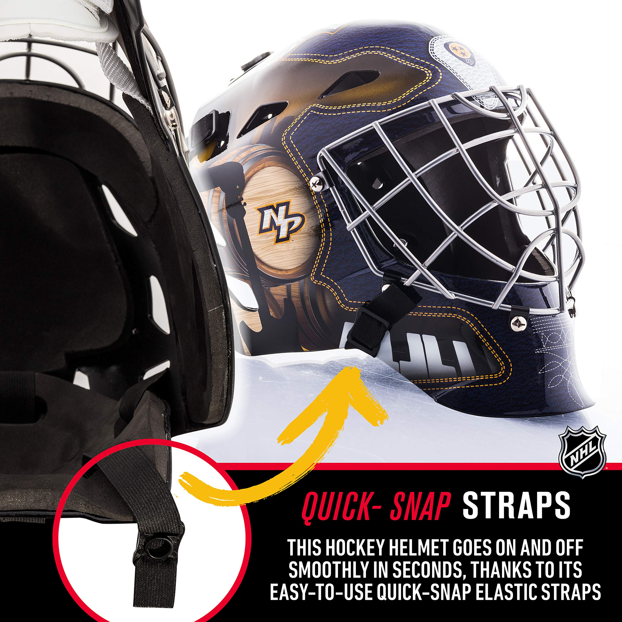 Foto 5 | Mascarilla Facial De Portero Franklin Sports Nashville Predators Nhl - Venta Internacional.