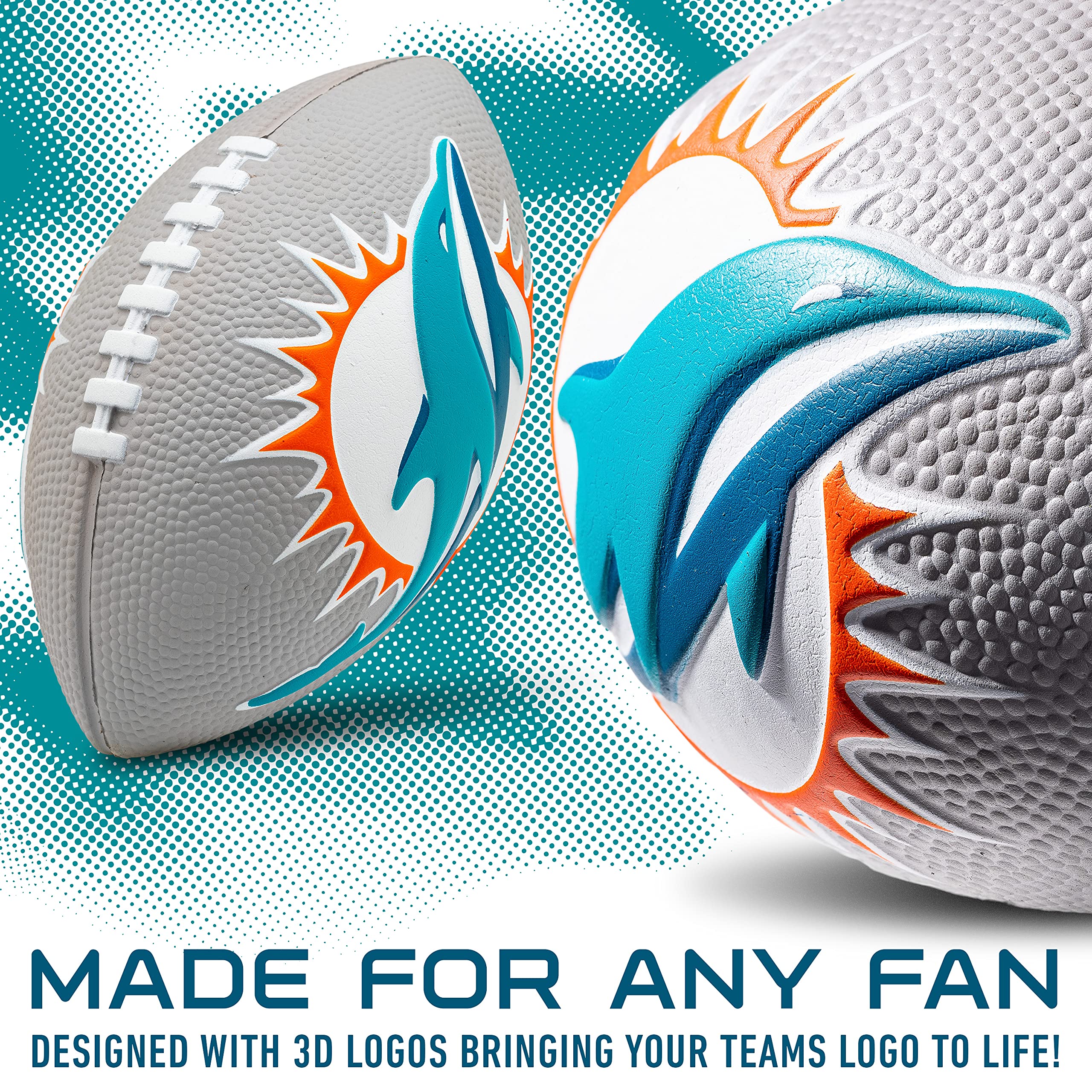 Foto 3 pulgar | Foam Football Franklin Sports Nfl Miami Dolphins Kids 8.5 - Venta Internacional.
