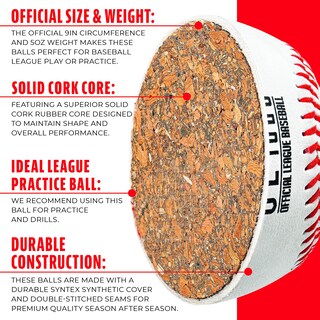 Foto 5 | Pelotas De Béisbol Franklin Sports Ol1000 Oficiales, Tamaño 9 — 6 Unidades - Venta Internacional.