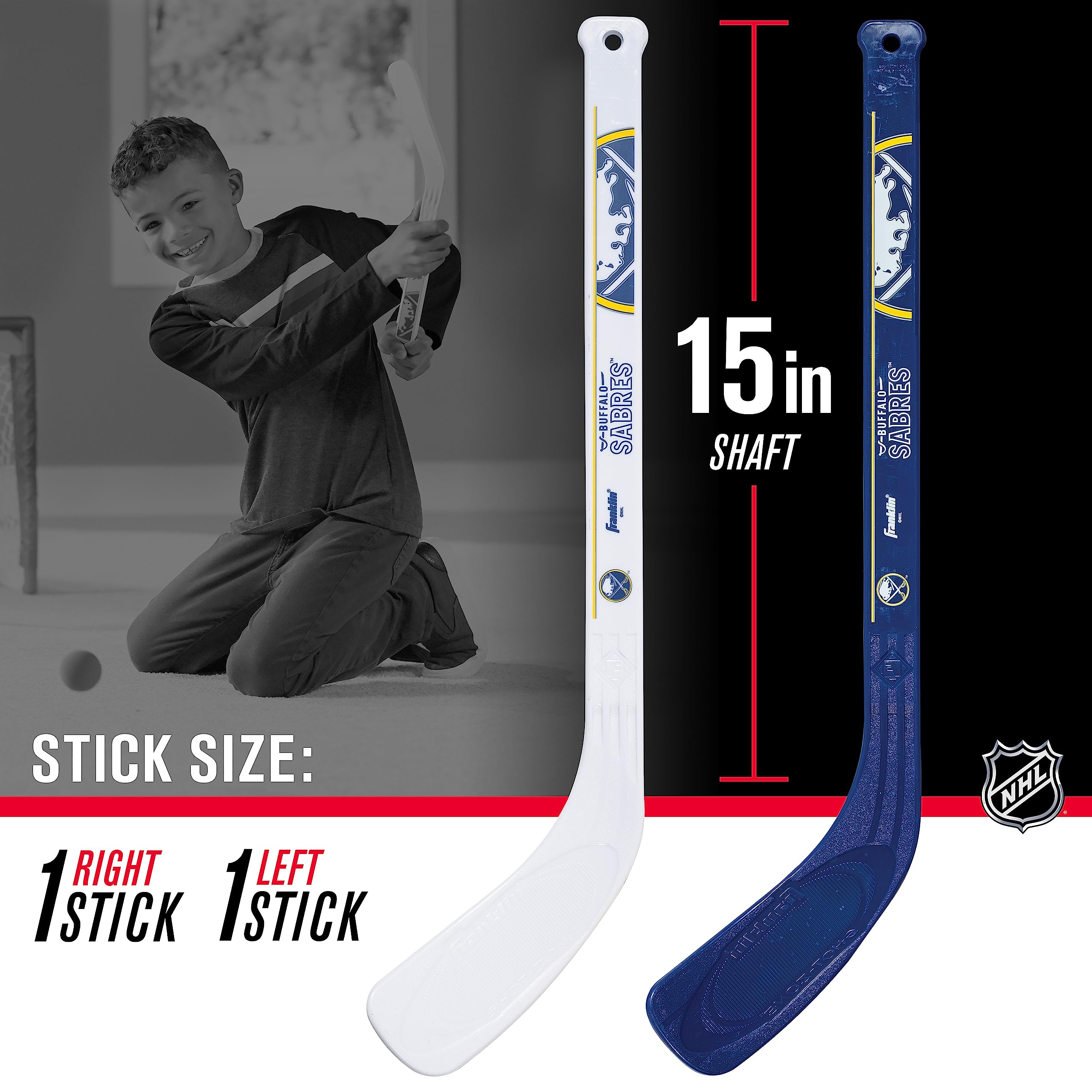 Foto 4 pulgar | Set De Minibastones De Hockey Franklin Sports Buffalo Sabres Nhl - Venta Internacional.