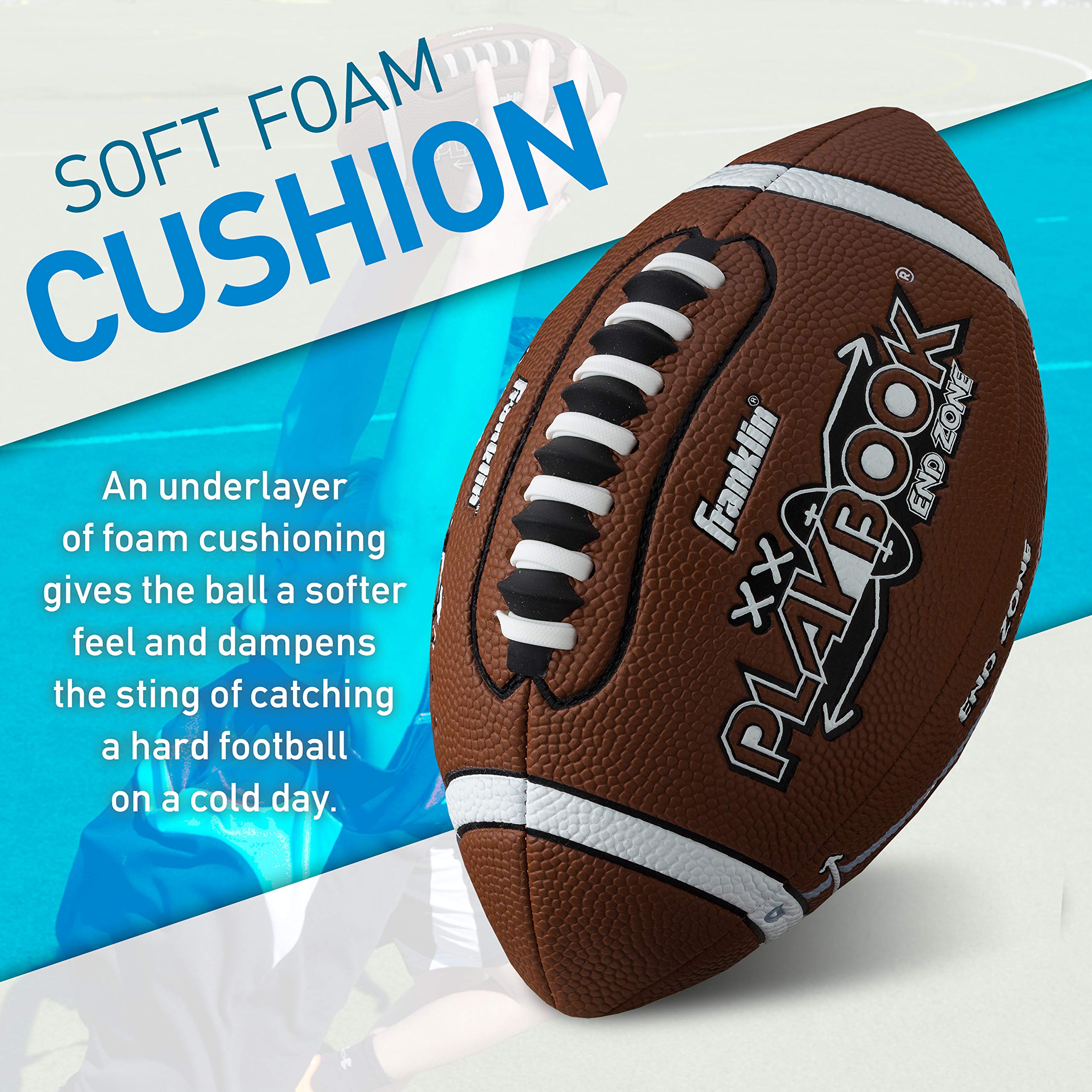 Foto 3 pulgar | Football Franklin Sports Playbook Junior Para Niños, Color Marrón - Venta Internacional.