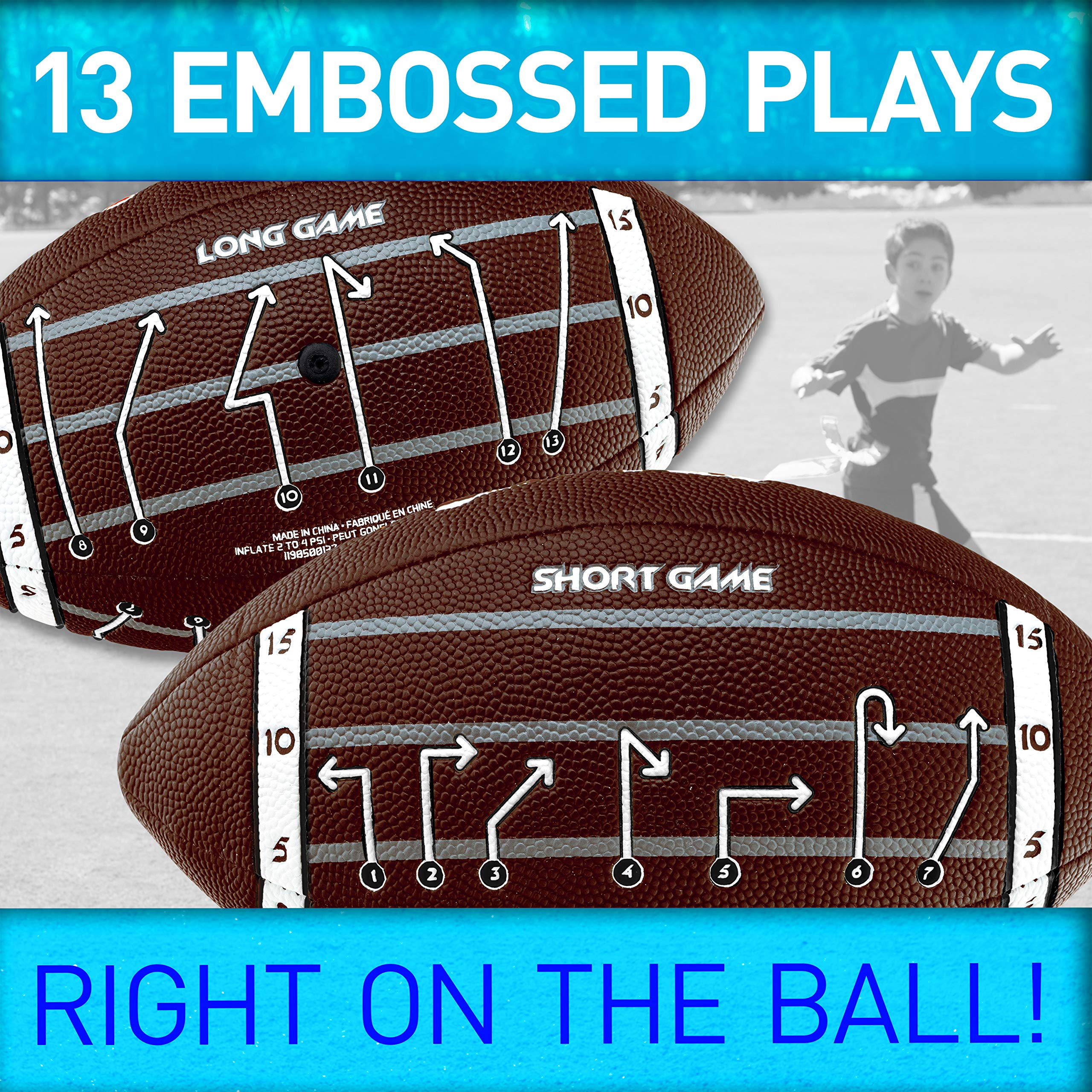 Foto 6 pulgar | Football Franklin Sports Playbook Junior Para Niños, Color Marrón - Venta Internacional.