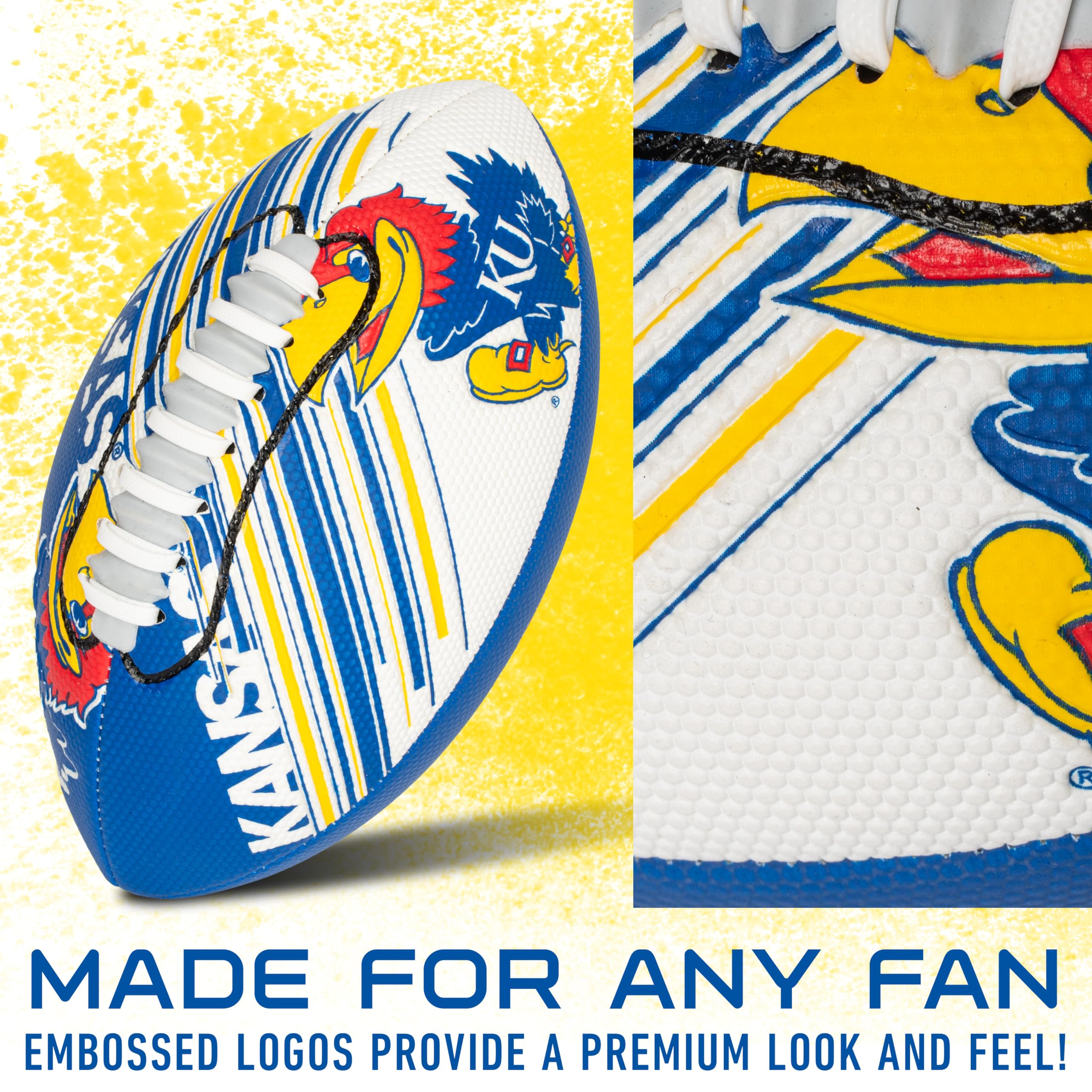 Foto 4 pulgar | Foam Football Franklin Sports Kansas Jayhawks 8.5 Junior - Venta Internacional.
