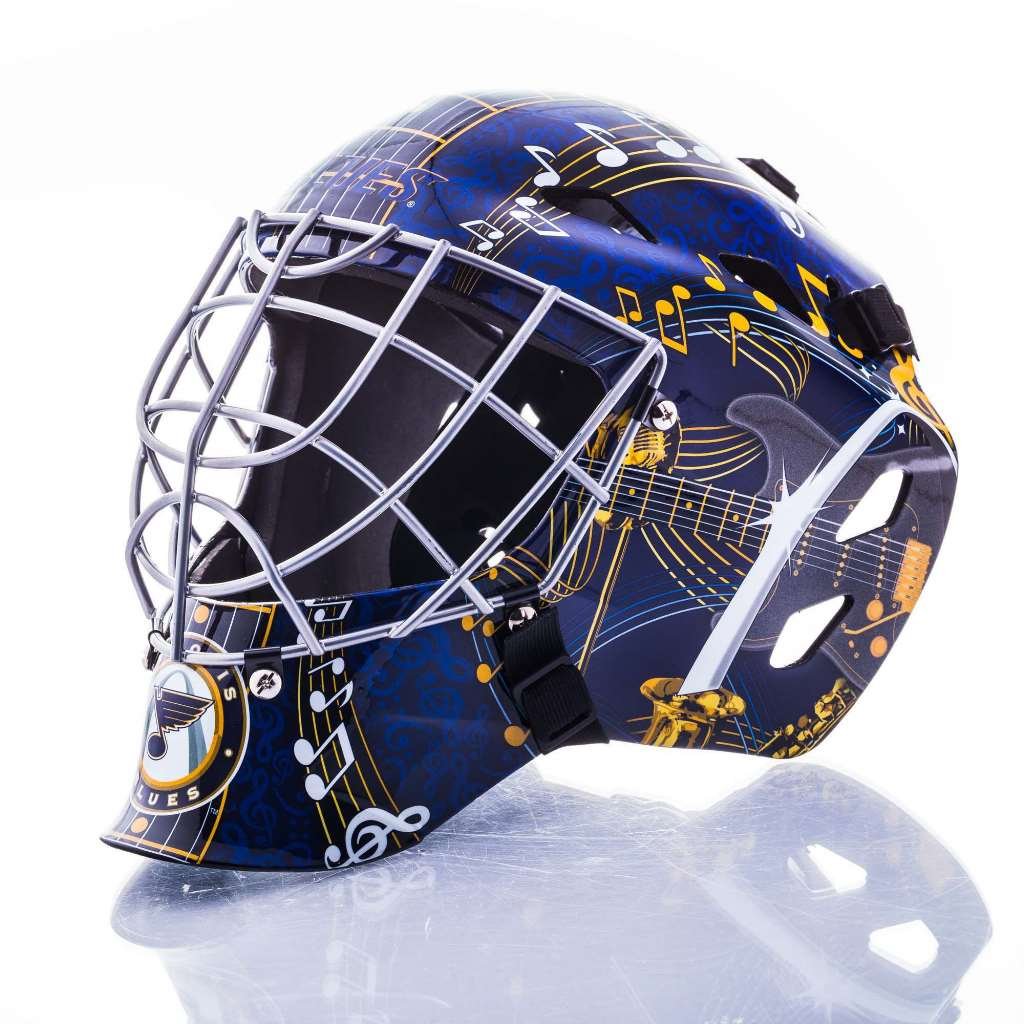 Foto 3 | Máscara De Portero Franklin Sports St. Louis Blues Nhl Kids - Venta Internacional.