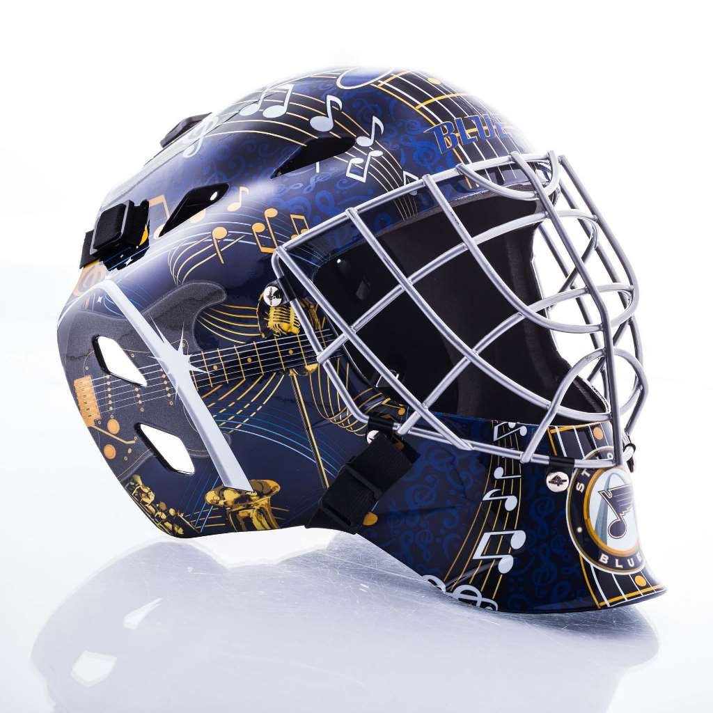 Foto 4 | Máscara De Portero Franklin Sports St. Louis Blues Nhl Kids - Venta Internacional.