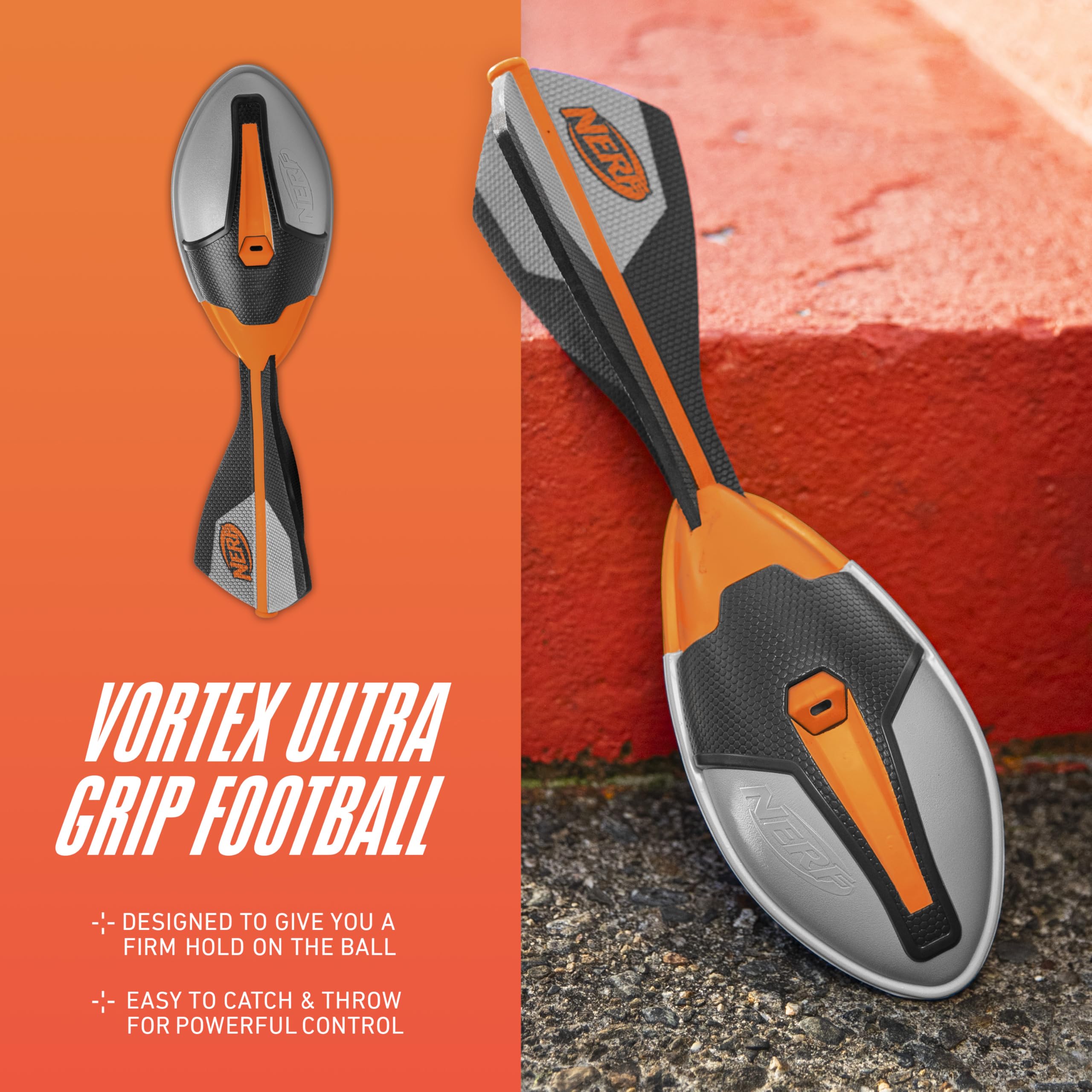 Foto 2 | Foam Football Nerf Vortex Ultimate Grip Para Niños - Venta Internacional.