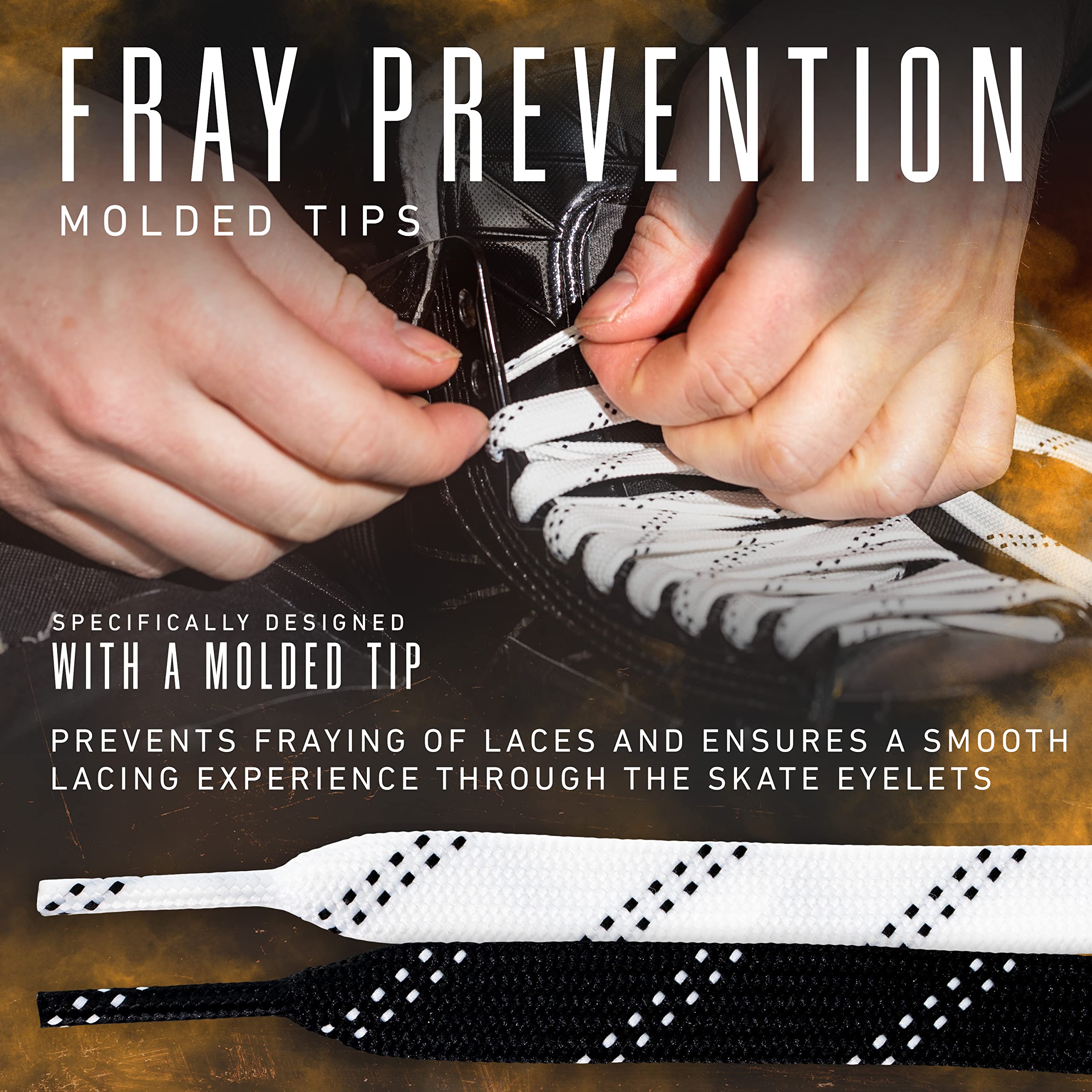 Foto 5 pulgar | Cordones Para Patines De Hockey Sobre Hielo Franklin Sports 84 Cm, Blanco/negro - Venta Internacional.