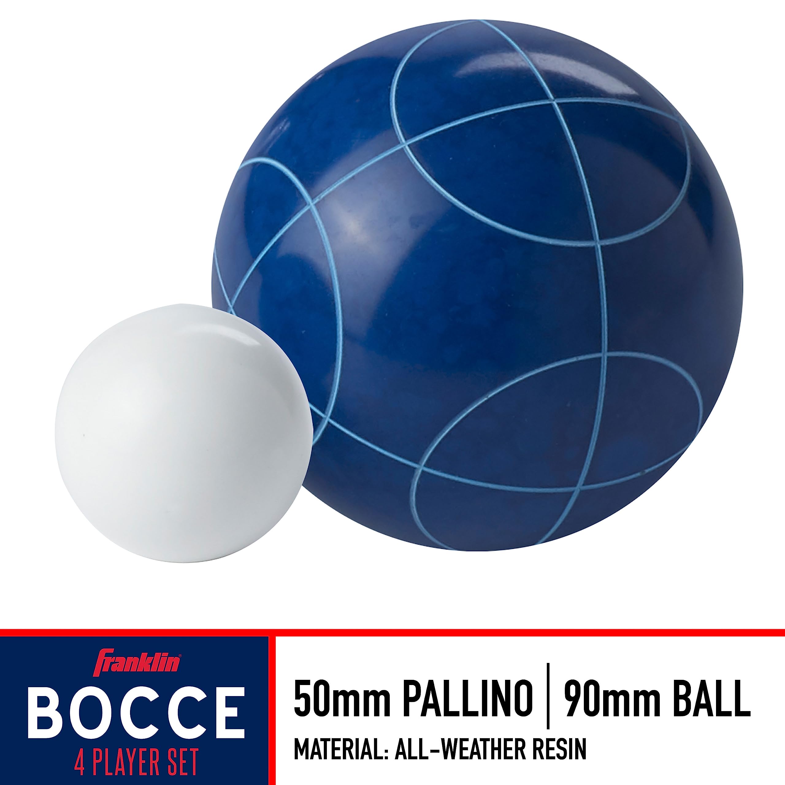 Foto 3 pulgar | Juego De Bolas De Petanca Franklin Sports 8 Para Todo Tipo De Clima, 90 Mm Con Funda - Venta Internacional.