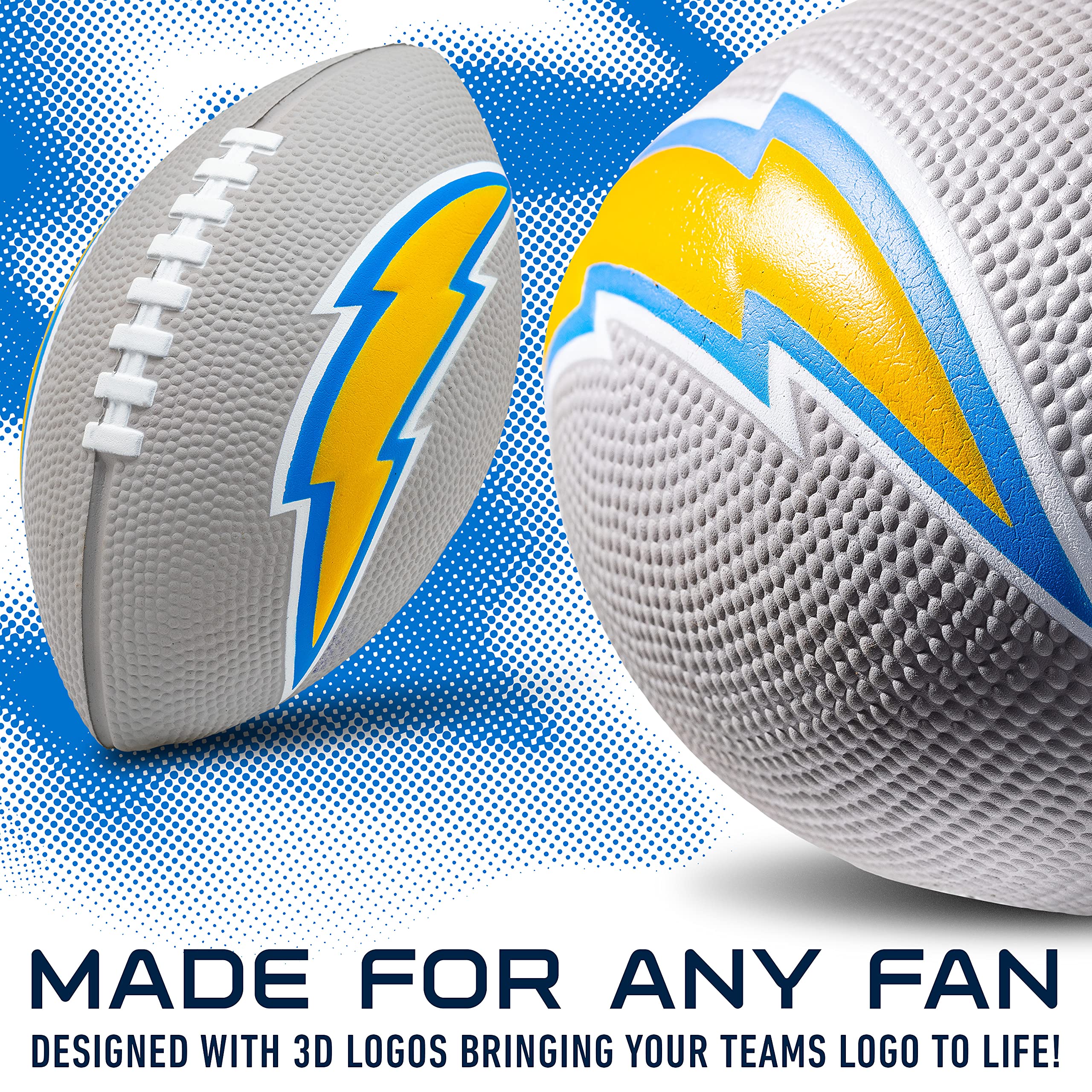 Foto 3 pulgar | Foam Football Franklin Sports Nfl Los Angeles Chargers Para Niños - Venta Internacional.