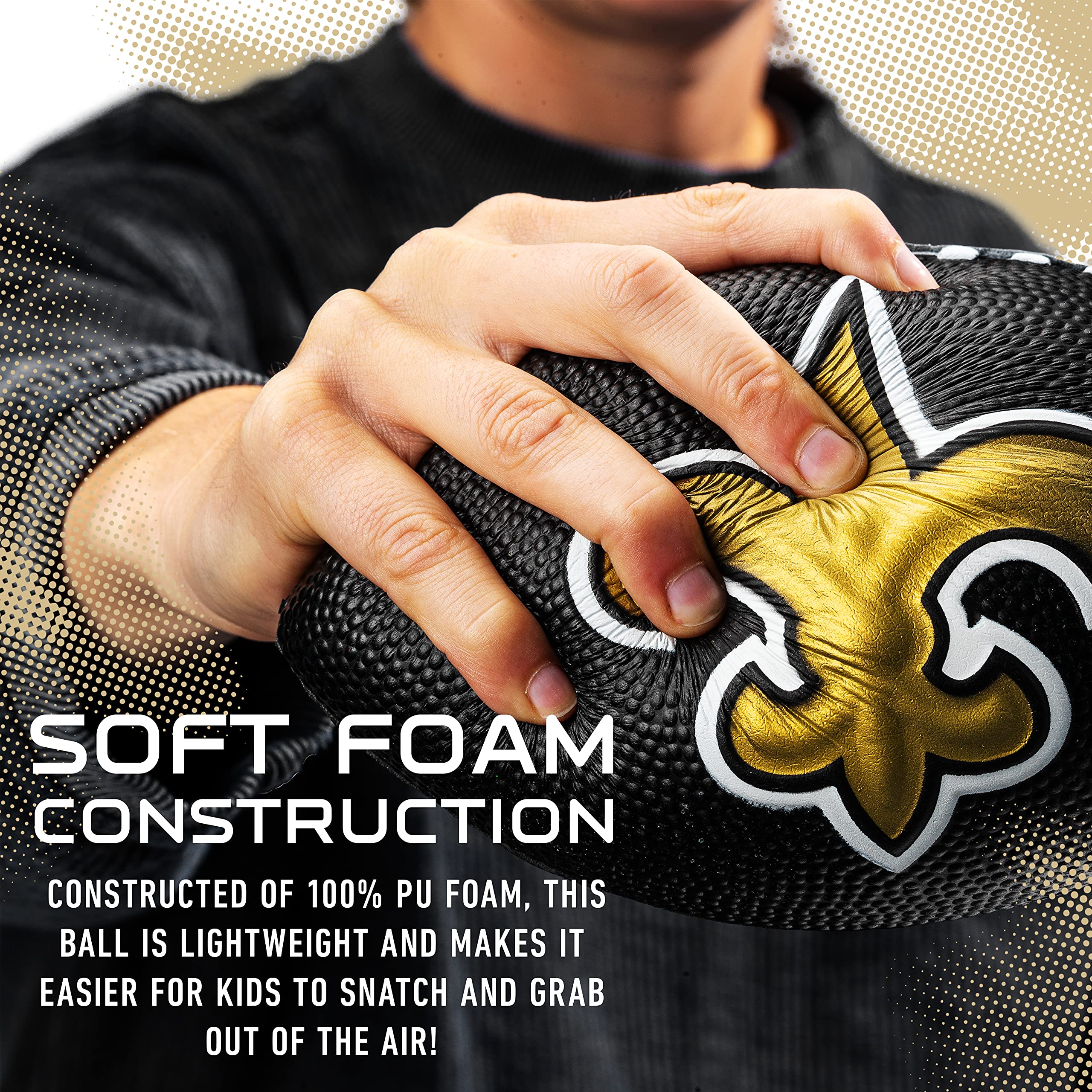 Foto 3 | Foam Football Franklin Sports Nfl New Orleans Saints Kids - Venta Internacional.