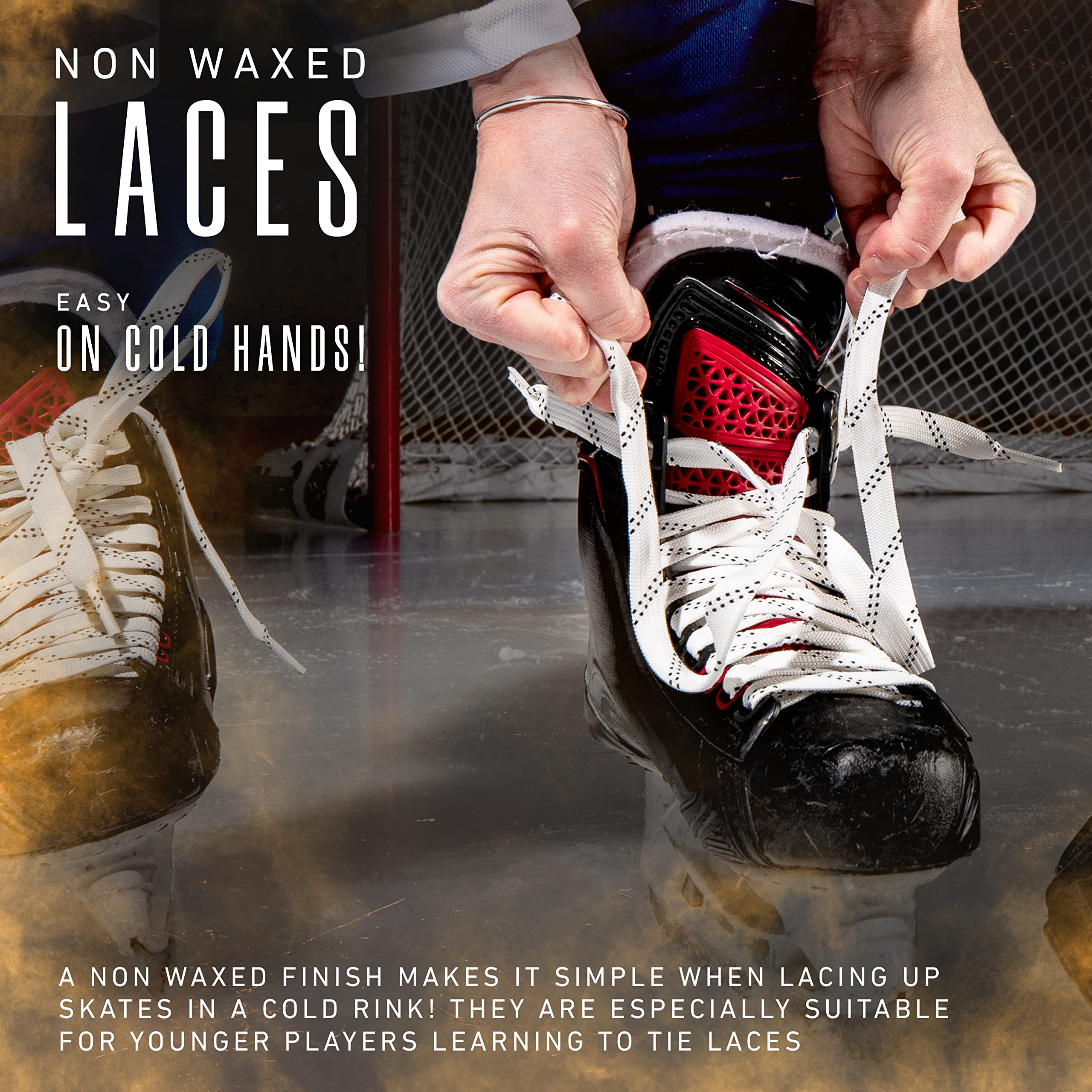 Foto 6 | Cordones Para Patines De Hockey Sobre Hielo Franklin Sports 42091z 96 Blanco/negro - Venta Internacional.