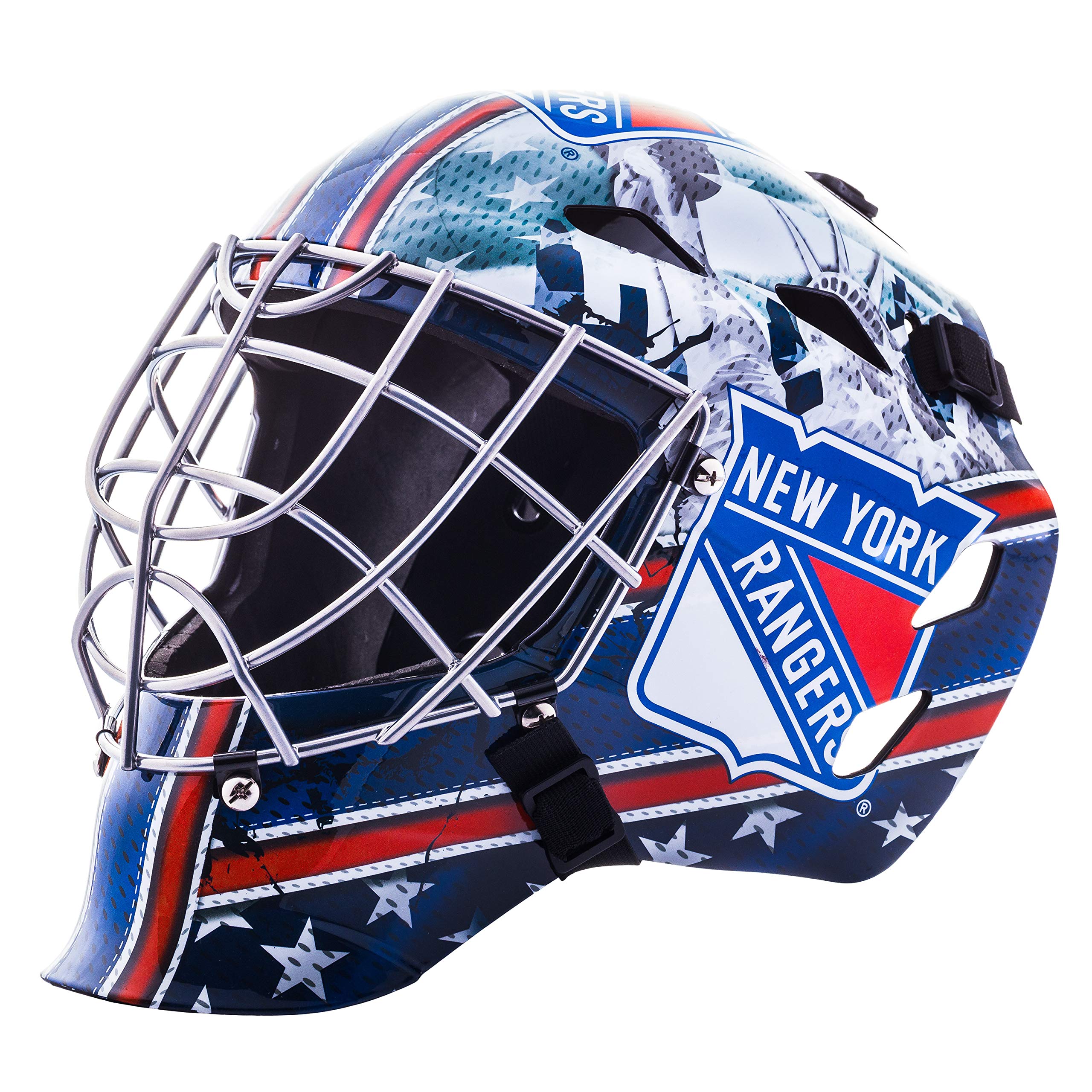 Foto 2 pulgar | Mascarilla Facial De Portero Franklin Sports New York Rangers Nhl Kids - Venta Internacional.