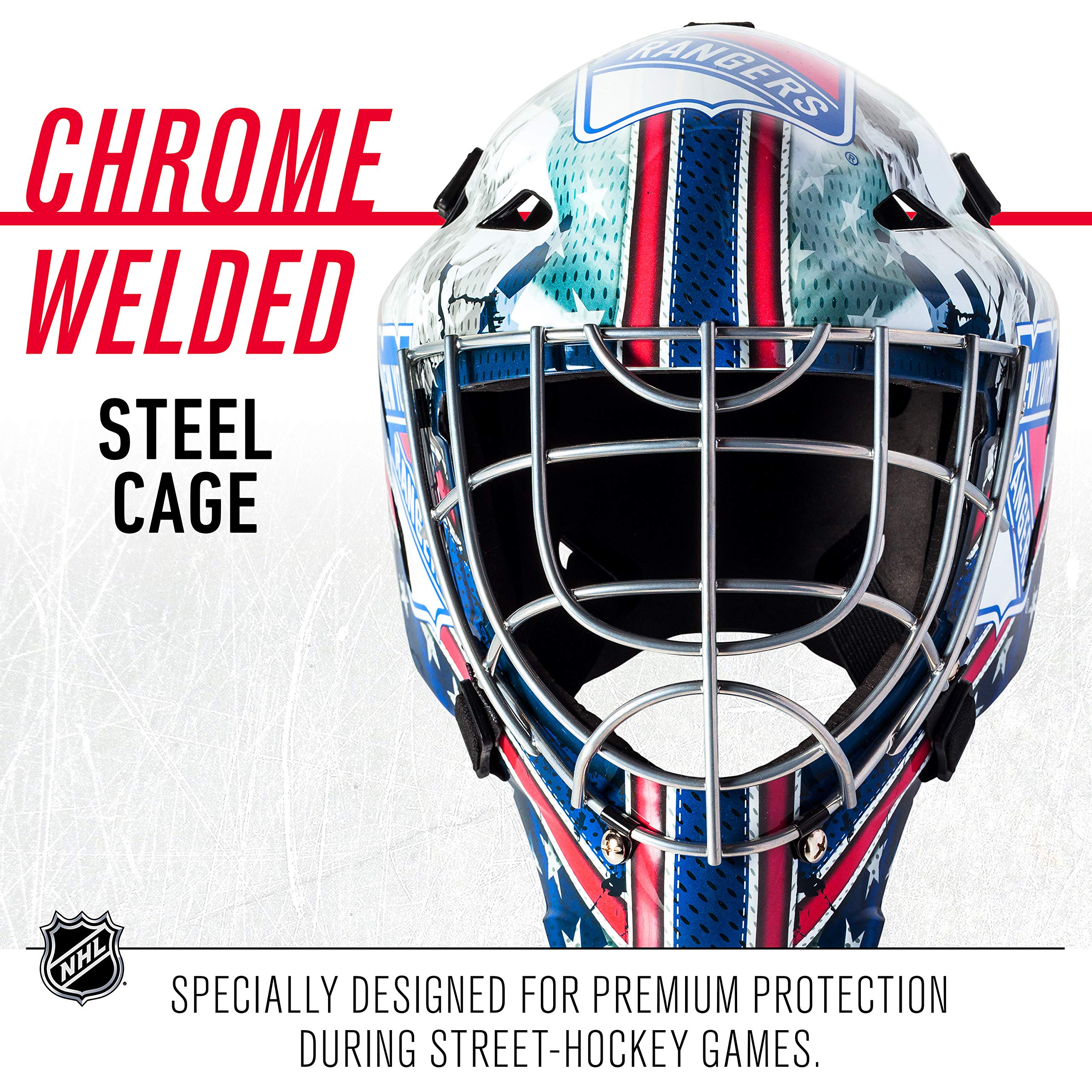 Foto 7 pulgar | Mascarilla Facial De Portero Franklin Sports New York Rangers Nhl Kids - Venta Internacional.
