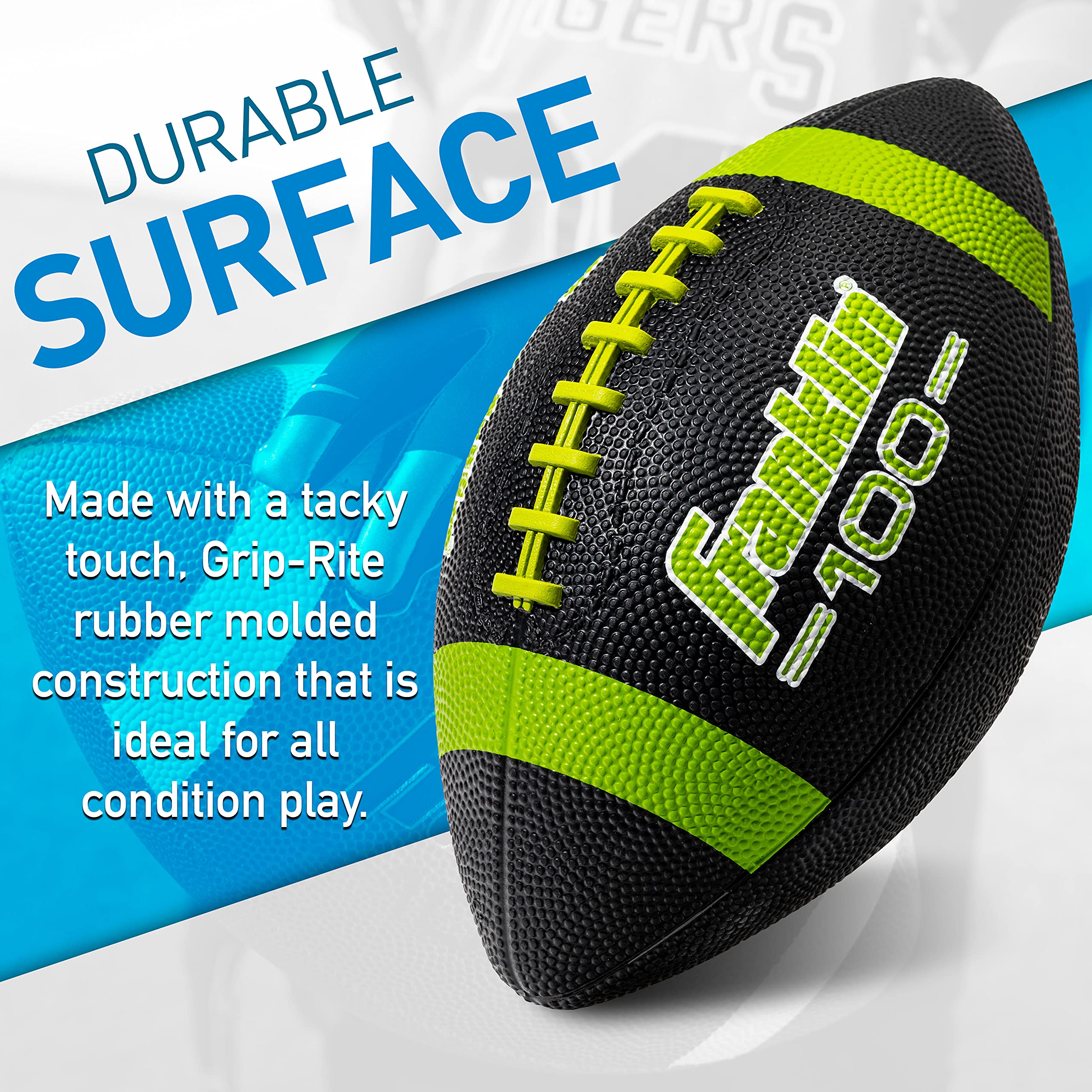 Foto 3 pulgar | Football Franklin Sports Grip-rite 100 Para Niños, Tamaño Junior X6 - Venta Internacional.