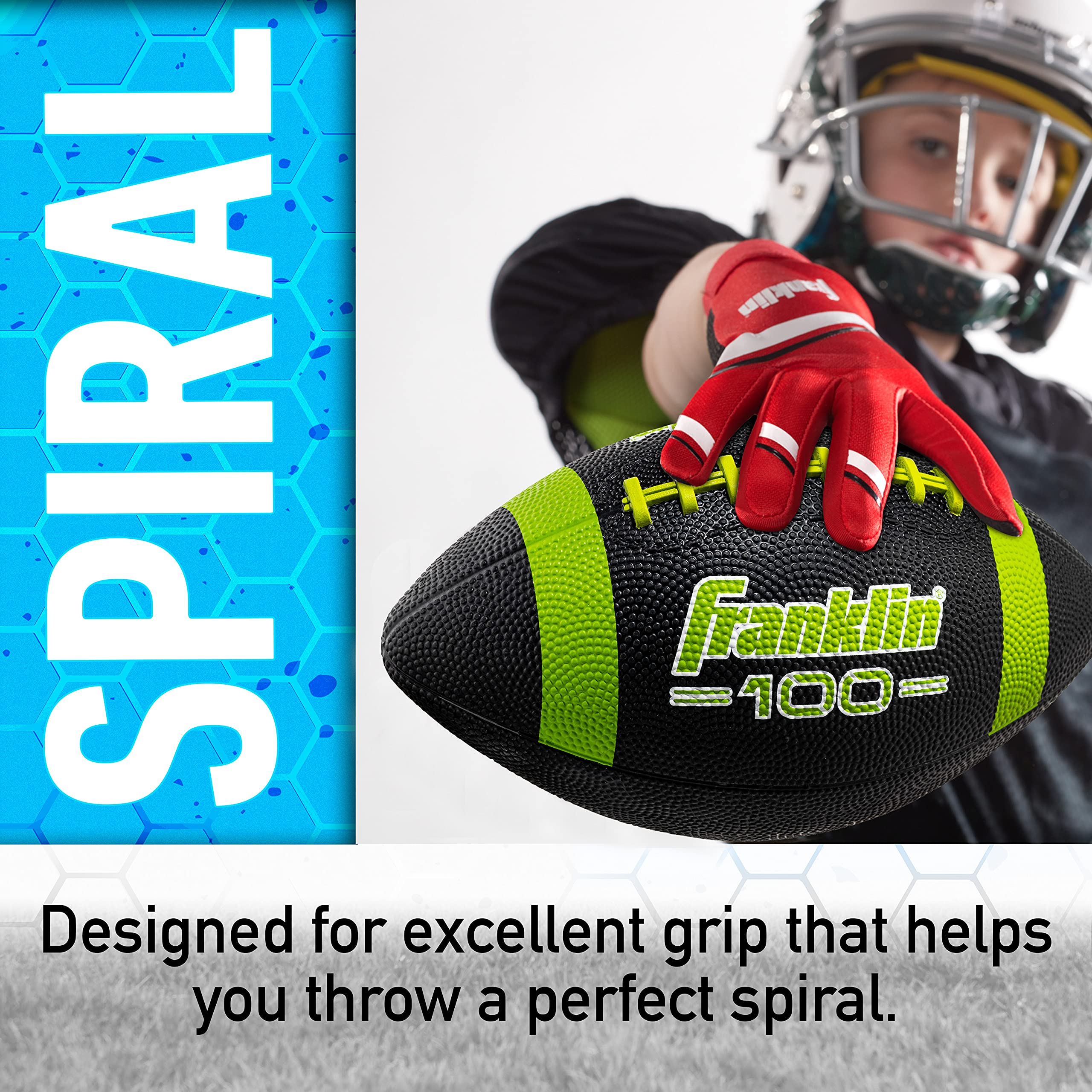 Foto 6 pulgar | Football Franklin Sports Grip-rite 100 Para Niños, Tamaño Junior X6 - Venta Internacional.