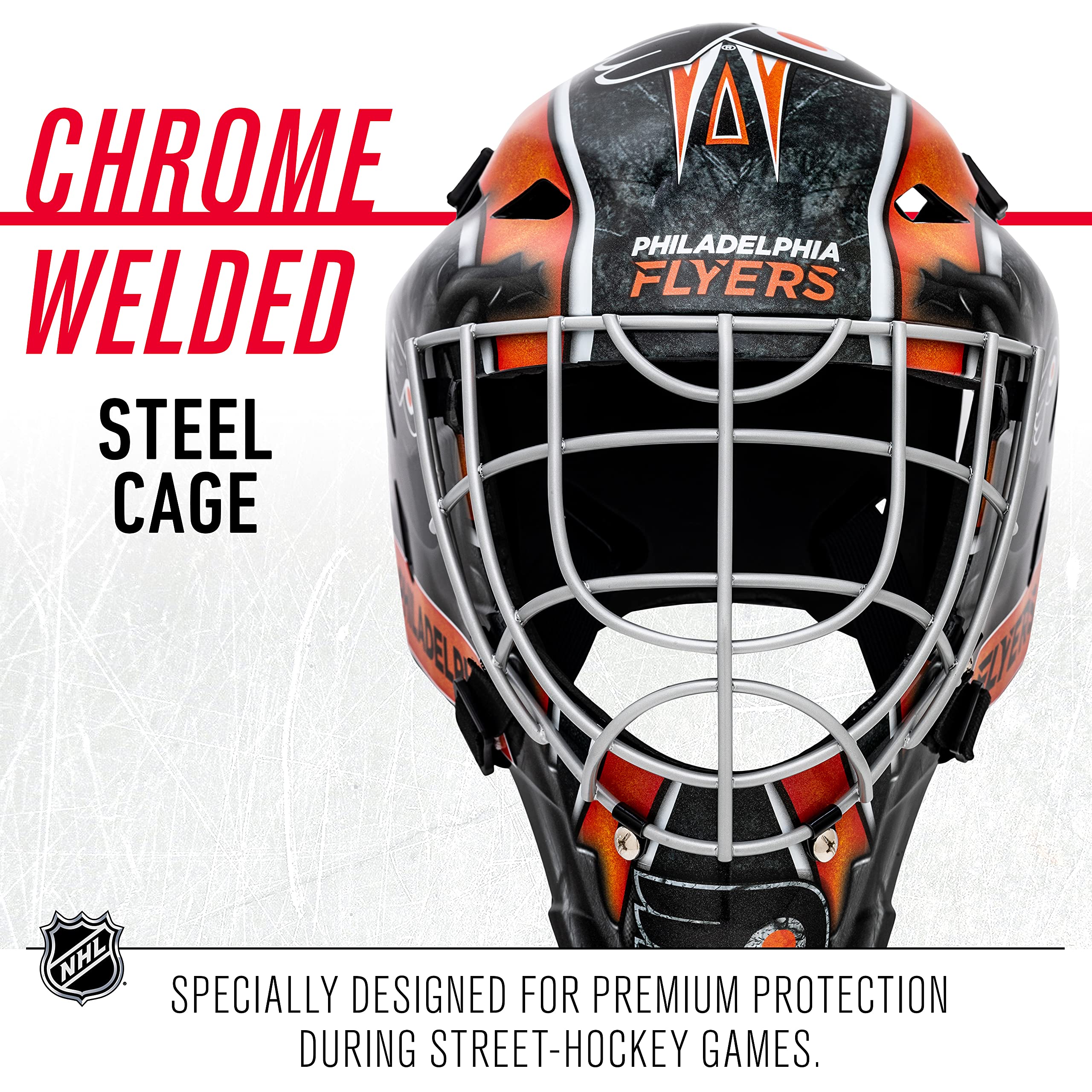 Foto 7 pulgar | Mascarilla Facial Para Portero De Hockey Franklin Sports Nhl Philadelphia Flyers - Venta Internacional.