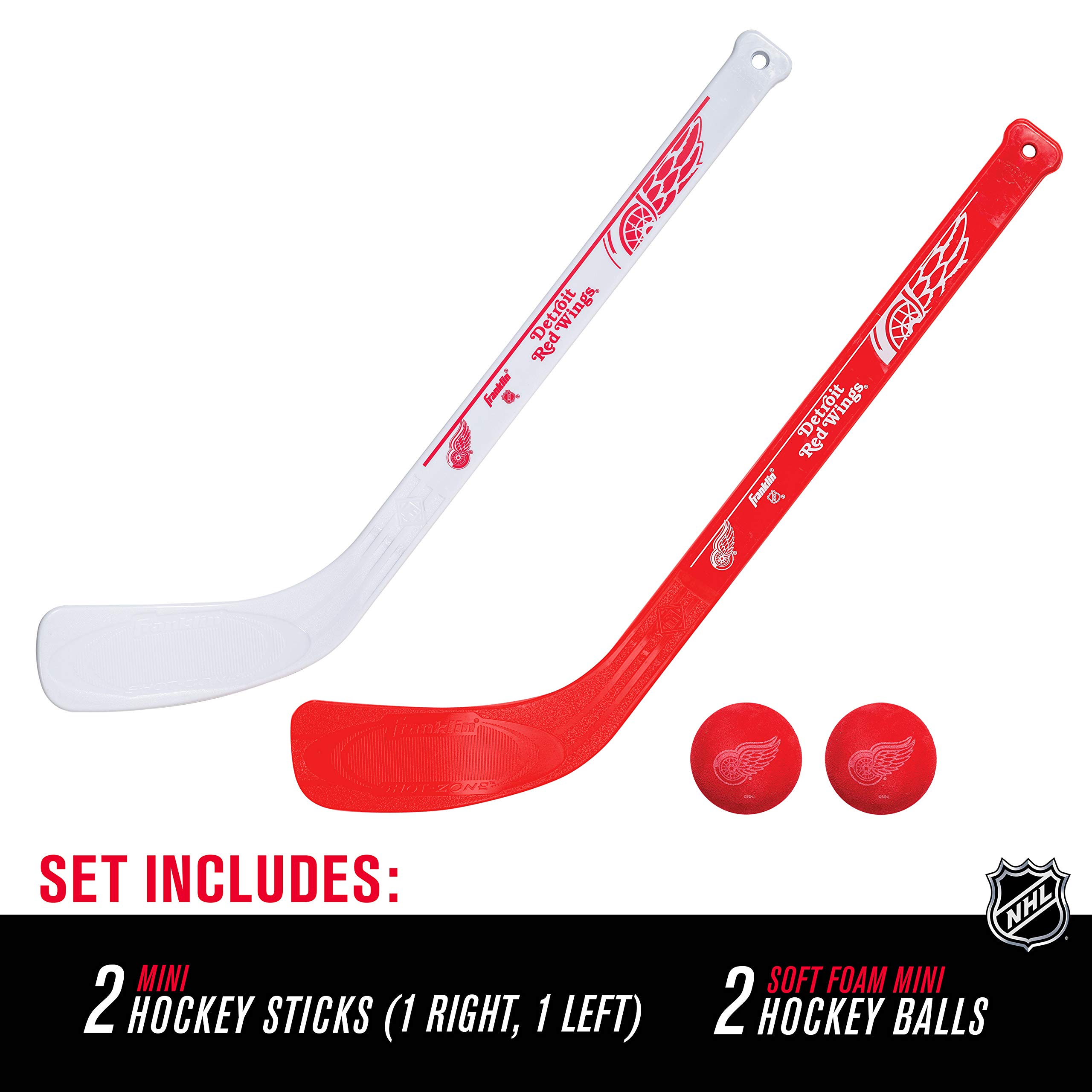 Foto 3 pulgar | Set De Minibastones De Hockey Franklin Sports Detroit Red Wings Nhl - Venta Internacional.