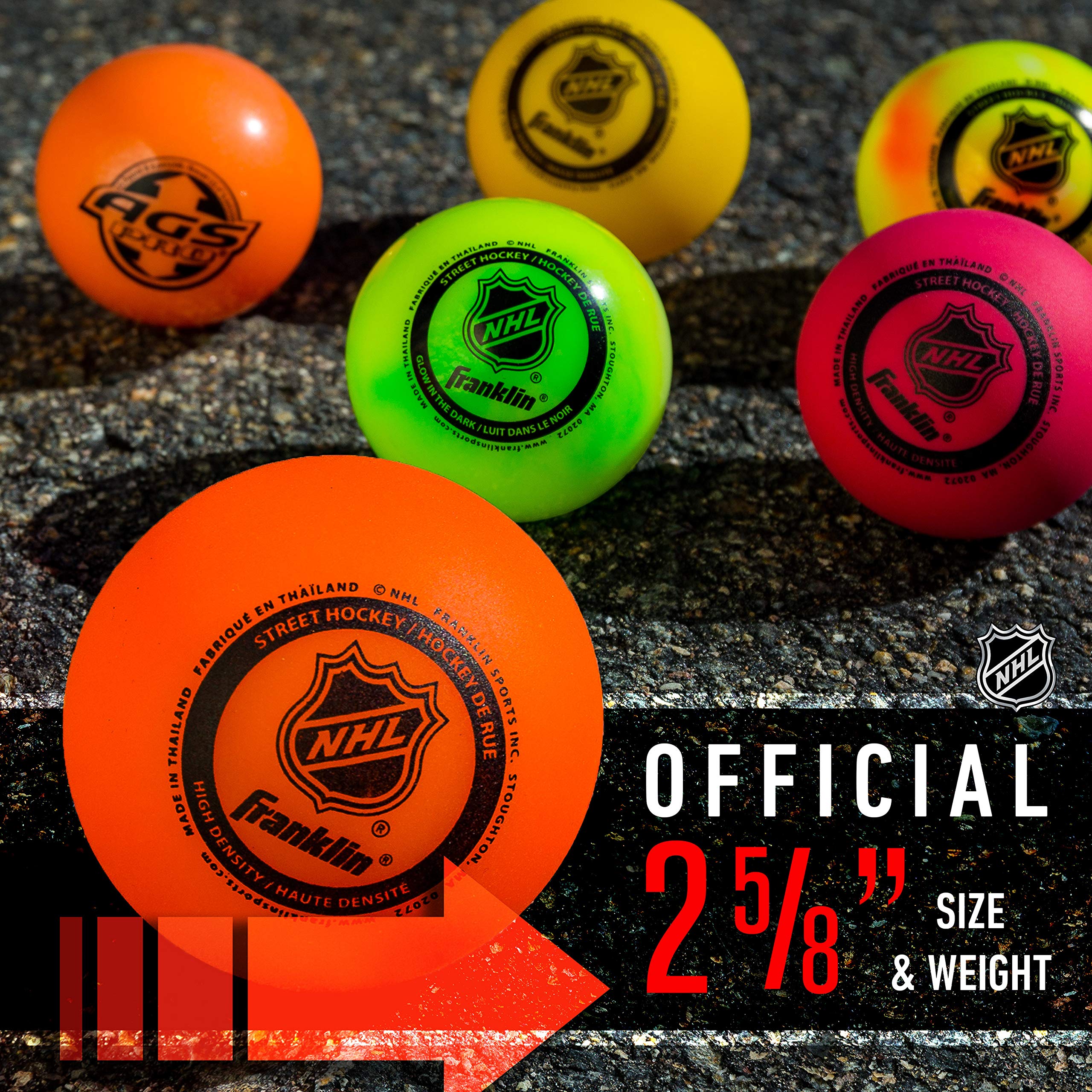 Foto 3 pulgar | Pelotas De Hockey Callejero Franklin Sports Low Bounce, Paquete De 3 - Venta Internacional.