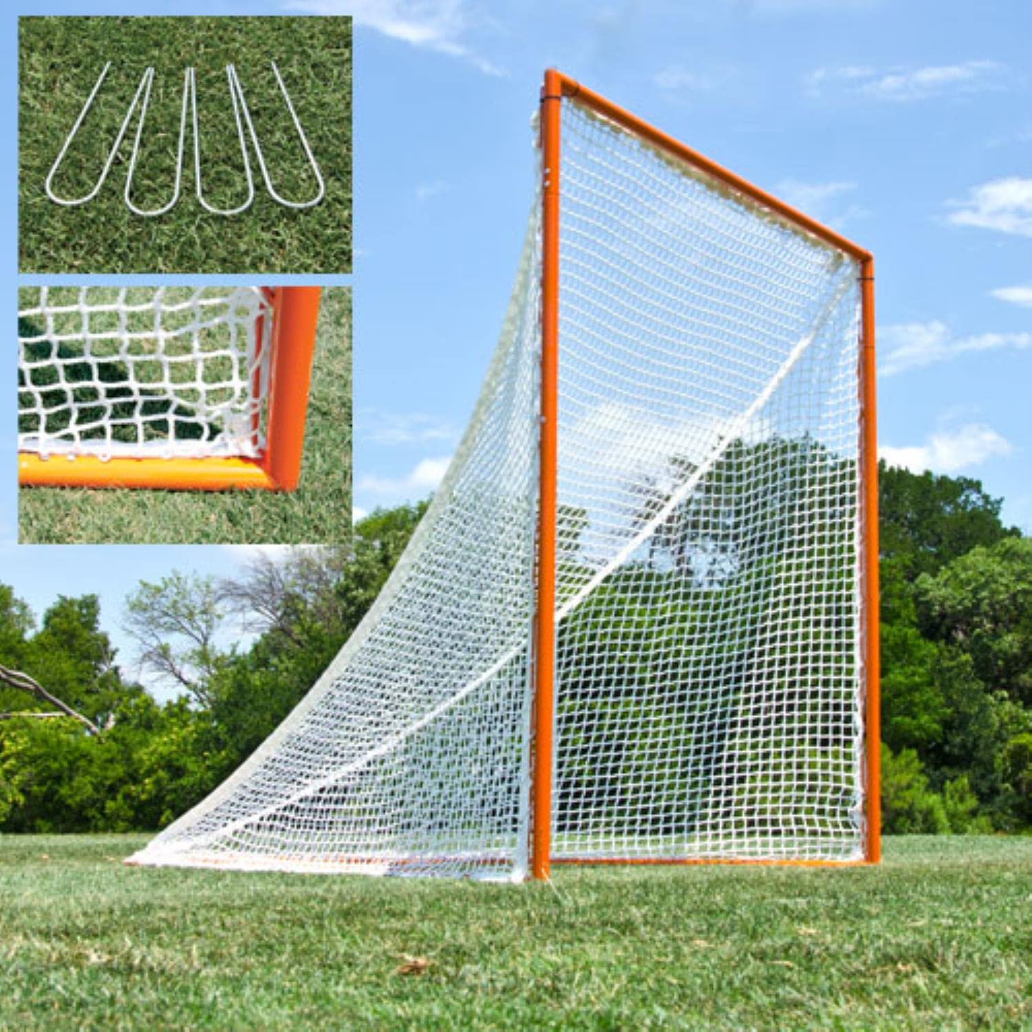 Foto 2 pulgar | Portería De Lacrosse Bsn Practice Con Red, 1,8 X 1,8 X 2,1 M, Acero Naranja - Venta Internacional.