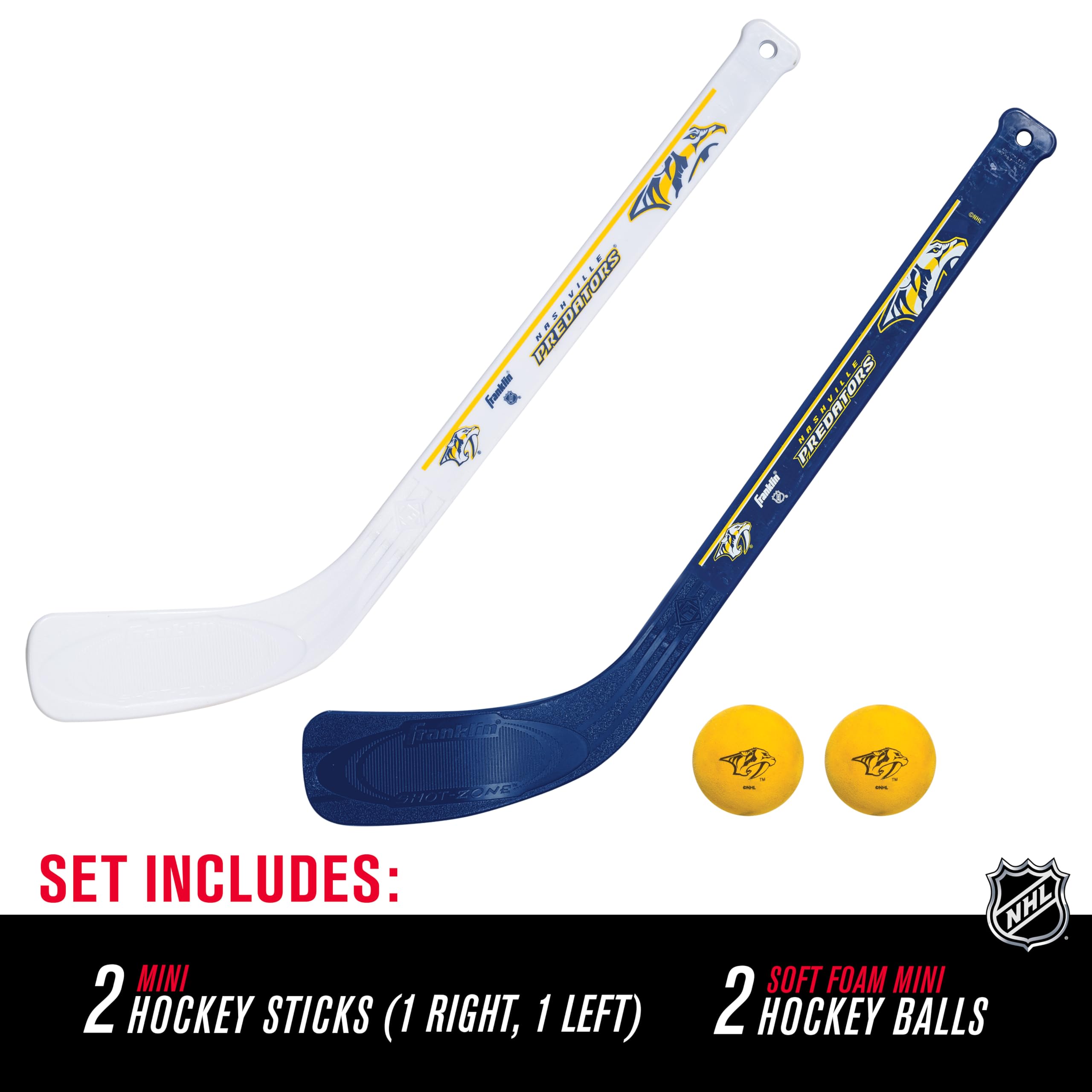 Foto 3 pulgar | Set De Minibastones De Hockey Franklin Sports Nashville Predators Nhl - Venta Internacional.