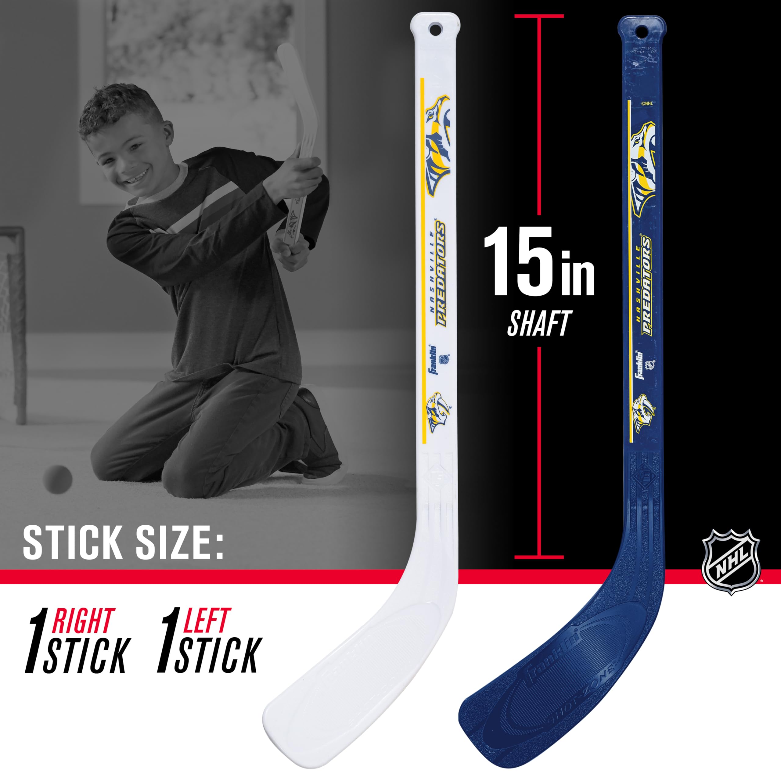 Foto 4 pulgar | Set De Minibastones De Hockey Franklin Sports Nashville Predators Nhl - Venta Internacional.