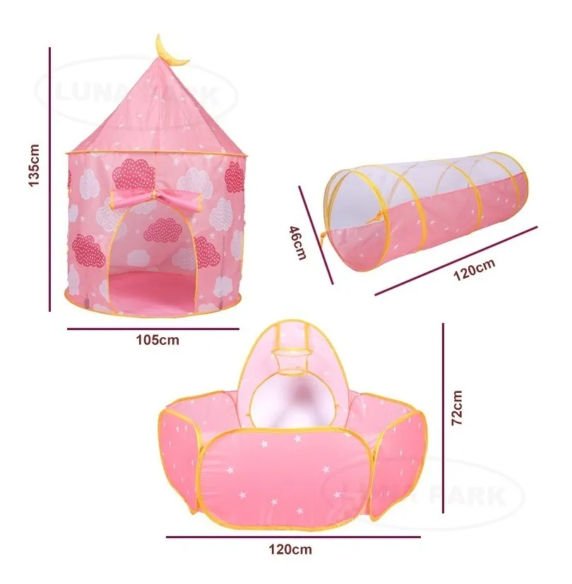 Foto 3 pulgar | Castillos para Niñas Casita de Campaña con Accesorios Malubero color Rosa