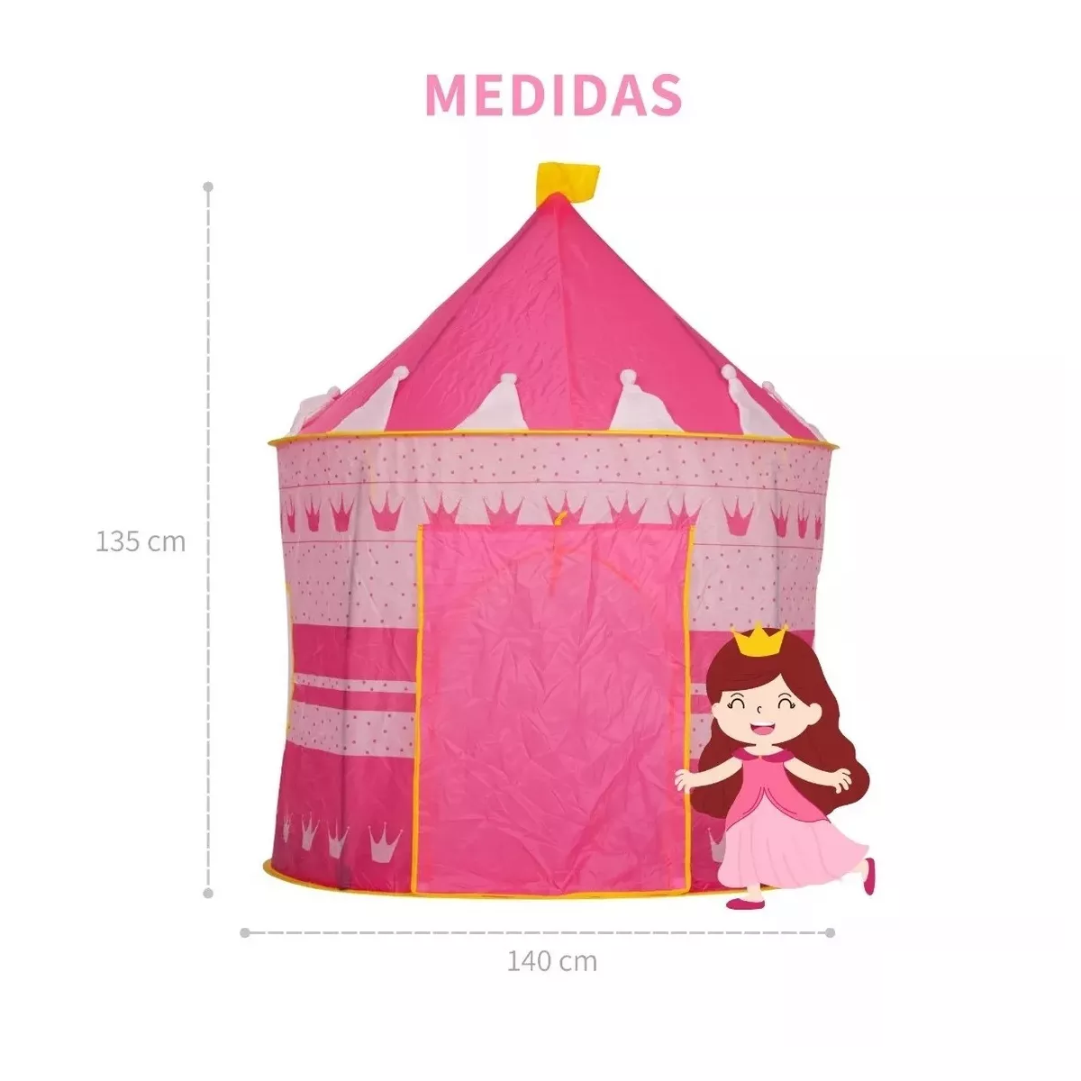 Foto 4 pulgar | Tienda De Juego Castillo De Princesa Con Luces Para Niñas Eo Safe Imports Esi-11336 Rosa