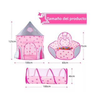 Foto 2 | Castillo de Juguete Nayumi Rosa Infantil