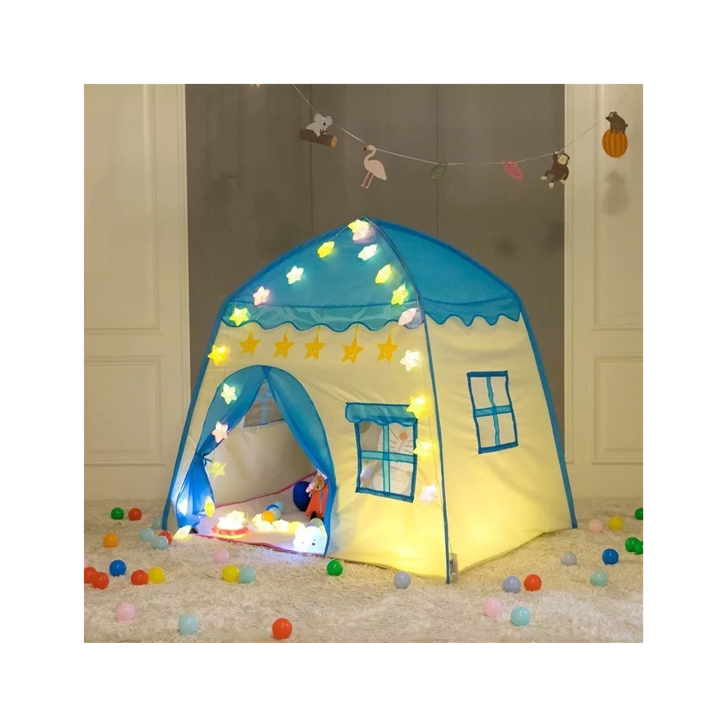 Foto 4 pulgar | Carpa Casita Castillo Plegable Regalo Perfecto Azul para Niños