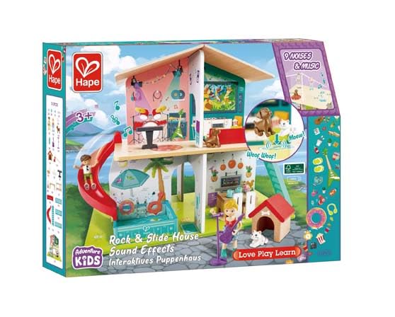 Foto 4 | Toy Play House Hape E3411 Rock And Slide Con 8 Habitaciones Y Más De 3 Años - Venta Internacional.