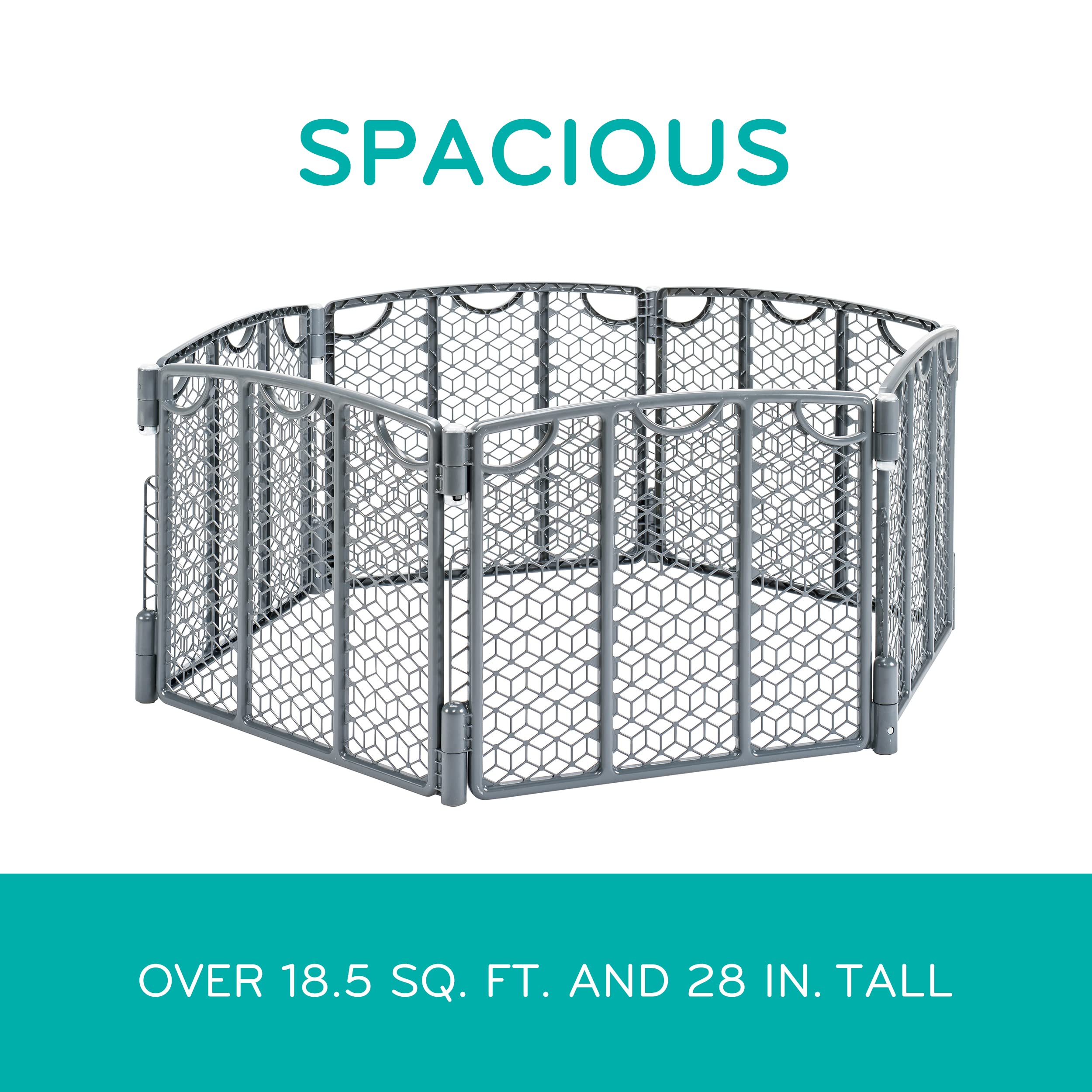 Foto 3 | Play Space Evenflo, Versátil, 6 Paneles Ajustables (gris Frío) - Venta Internacional.