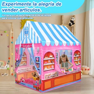 Foto 3 | Tienda Carpa Casita Casa Juguete Rosa con Azul Belug