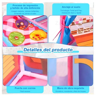 Foto 4 | Tienda Carpa Casita Casa Juguete Rosa con Azul Belug