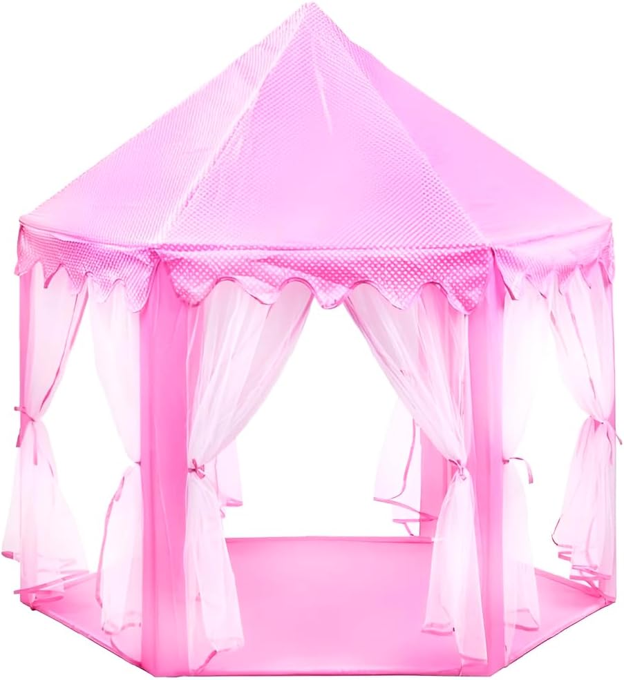 Carpa Infantil Tipo Castillo de Princesas Rosa