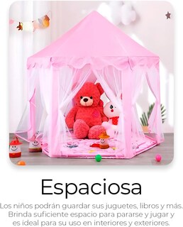 Foto 2 | Carpa Infantil Tipo Castillo de Princesas Rosa