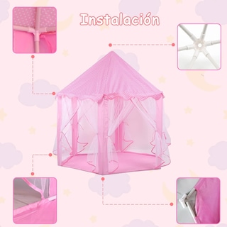 Foto 4 | Carpa Infantil Tipo Castillo de Princesas Rosa