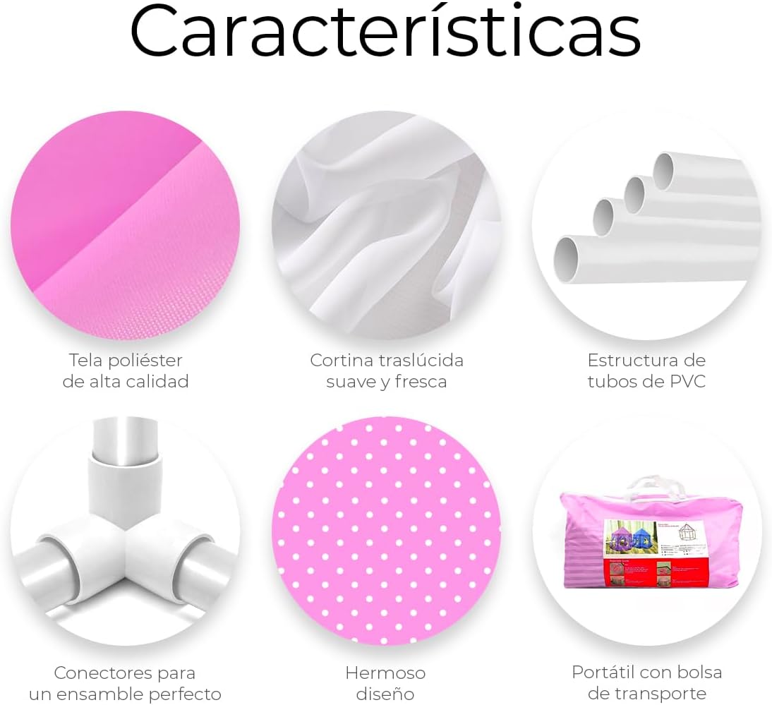 Foto 5 | Carpa Infantil Tipo Castillo de Princesas Rosa
