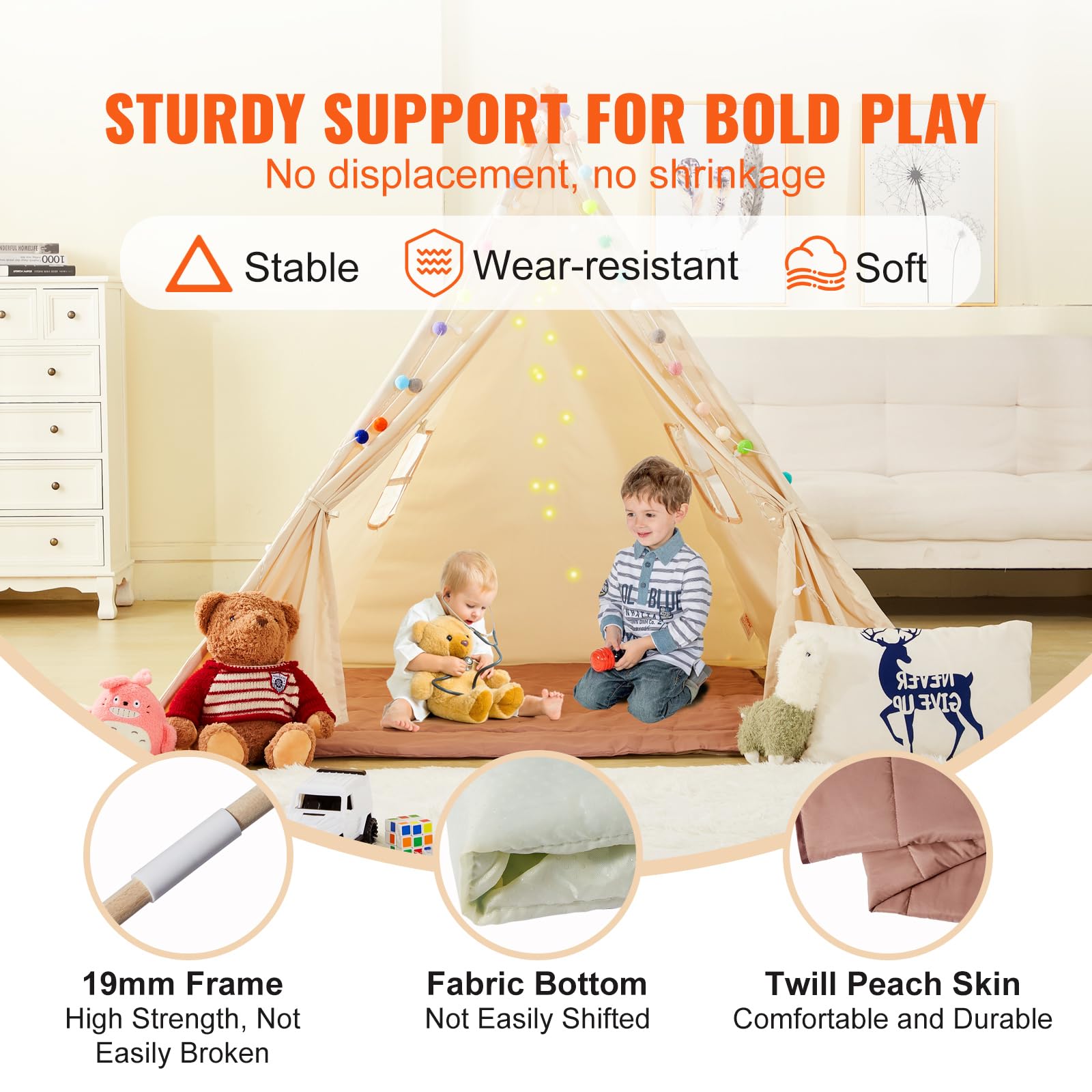 Foto 4 pulgar | Carpa Tipi Vevor de Interior para Niños - Venta Internacional