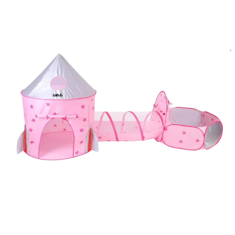 Casita Para Niños Lab.g  Juegos Tienda Alberca De Pelotas 3 En 1 Rosa Estrellas $909