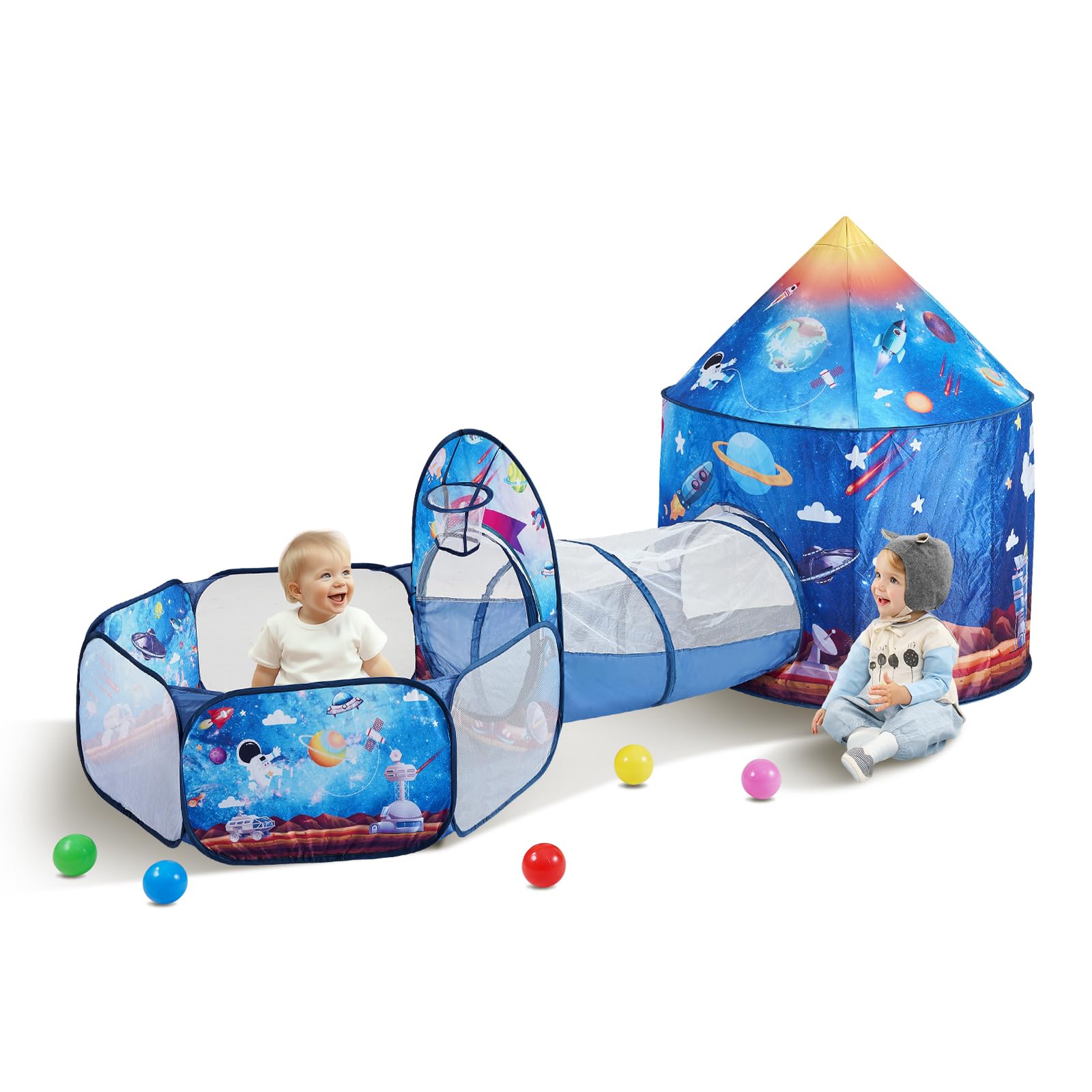 Foto 2 pulgar | Carpa De Juegos Para Niños Con Túnel Vevor 3 En 1 Para Niños Y Niñas - Venta Internacional.