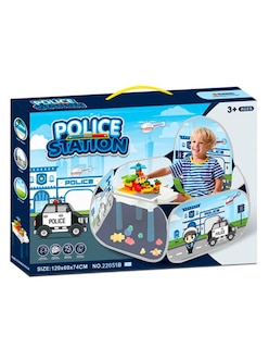 Foto 1 | Juego de Mesa Multiactividad 130 Bloques + Casa de Campaña Policía