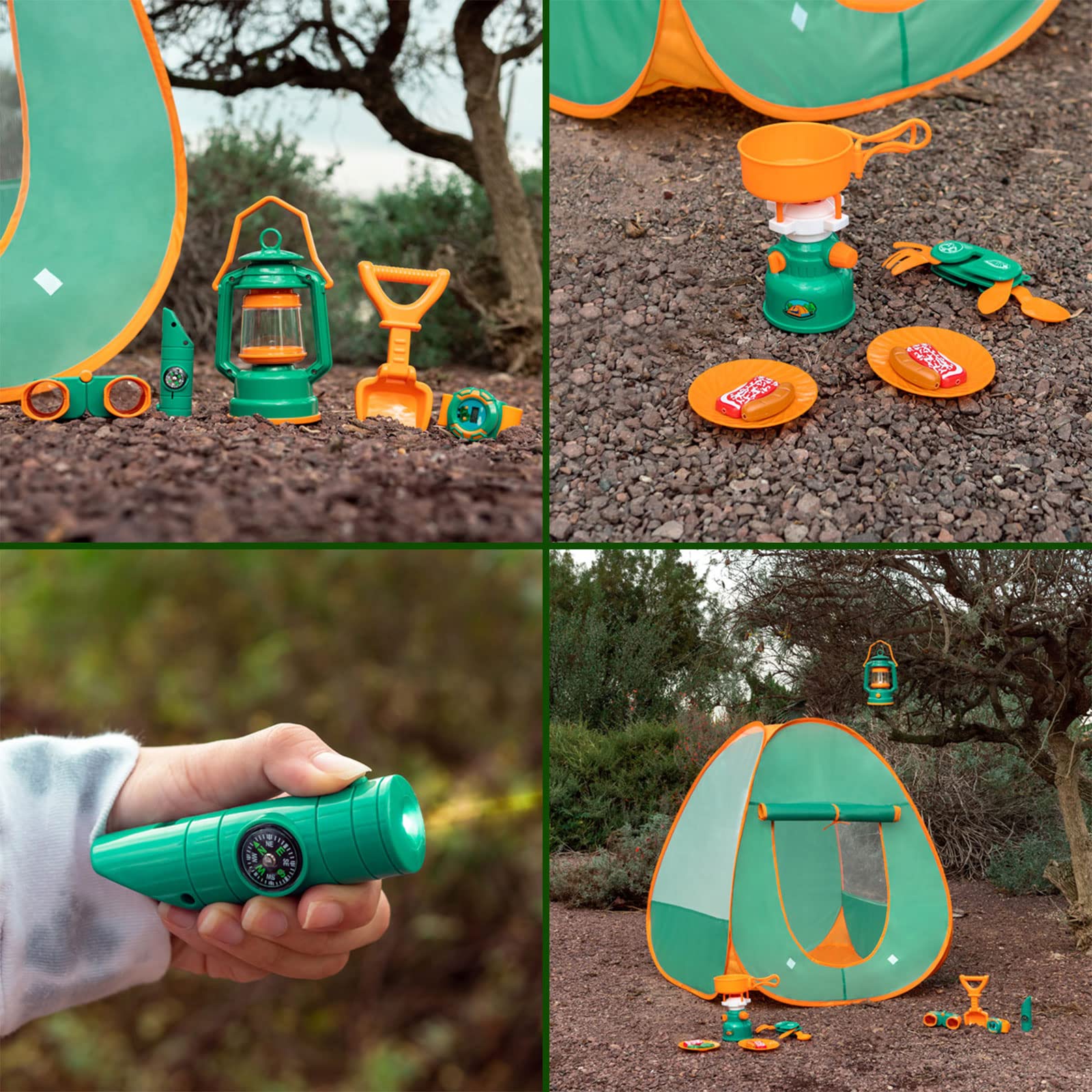 Foto 4 pulgar | Tienda De Campaña Fun Little Toys Desplegable Con Equipo De Campamento Para Niños - Venta Internacional.