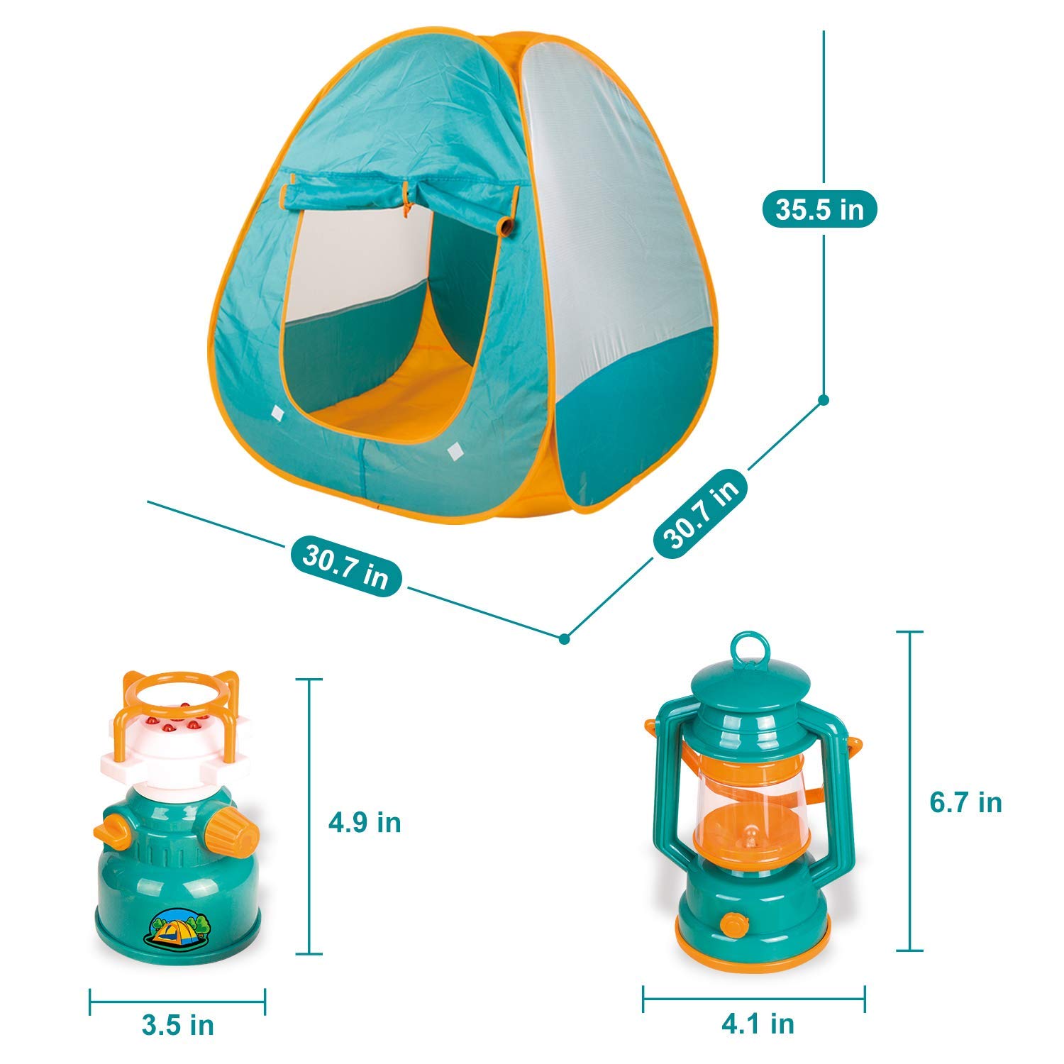 Foto 6 | Tienda De Campaña Fun Little Toys Desplegable Con Equipo De Campamento Para Niños - Venta Internacional.