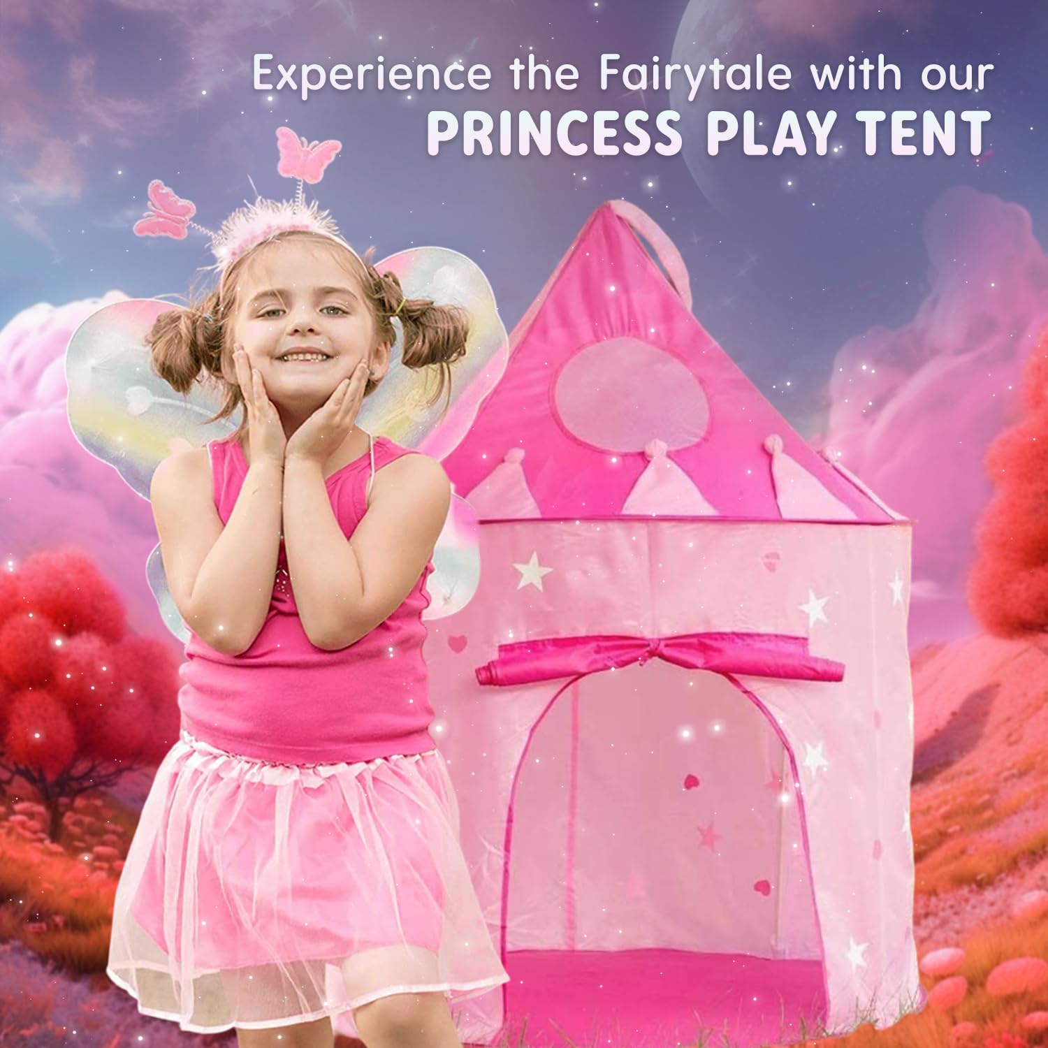 Foto 3 pulgar | Pack De Disfraces Play Tent Playz Princess Castle Con Disfraz - Venta Internacional.