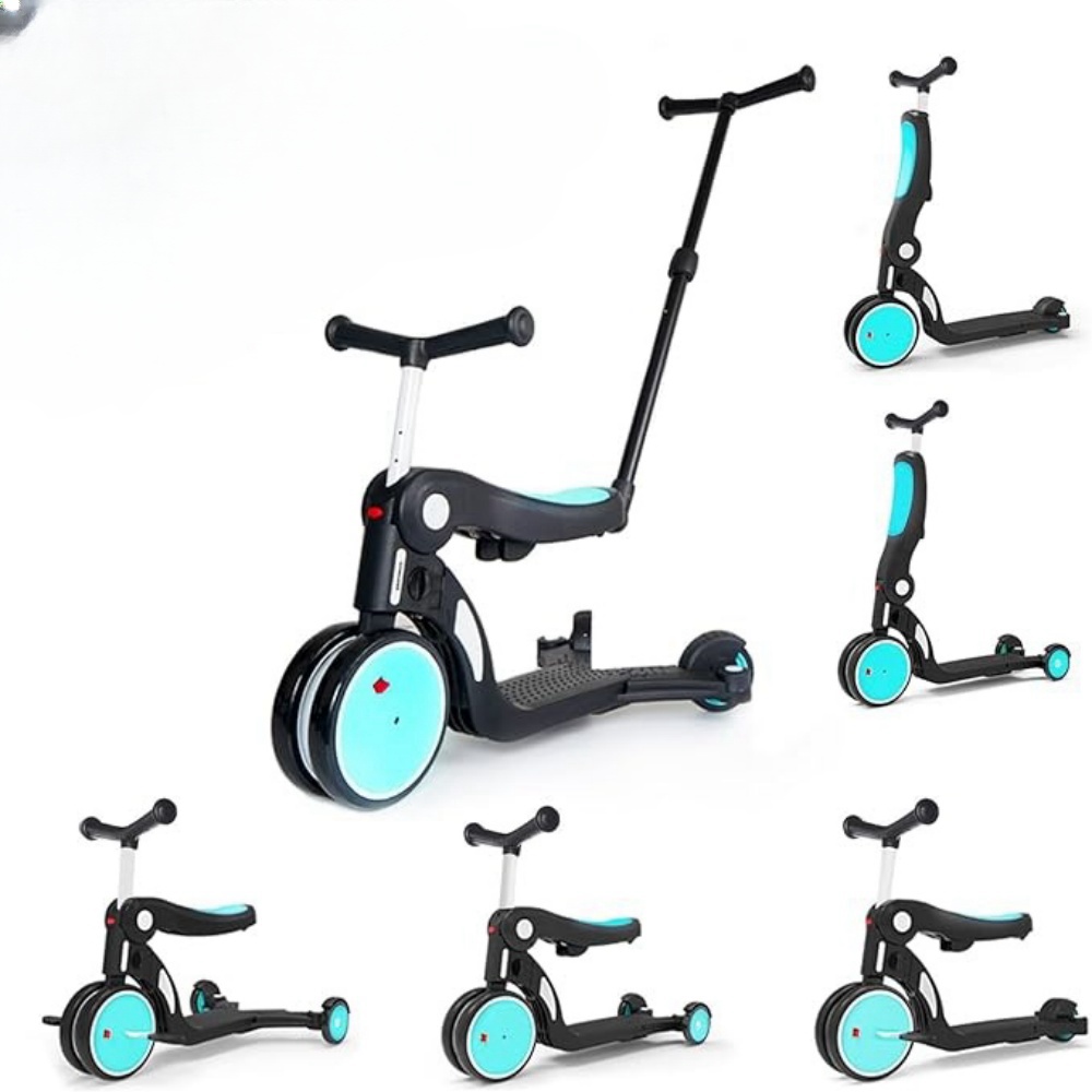 Triciclo y Scooter Patín Multifuncional Plegable Sangkee 6 en 1 Verde