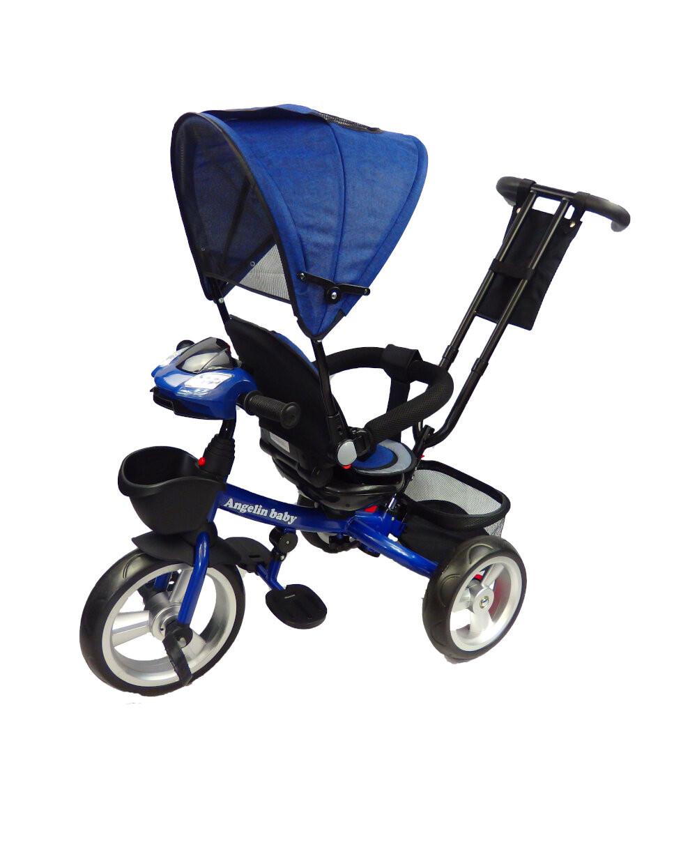 Foto 4 pulgar | Triciclo con Asiento Giratorio Angelin Baby IS3041X color Azul