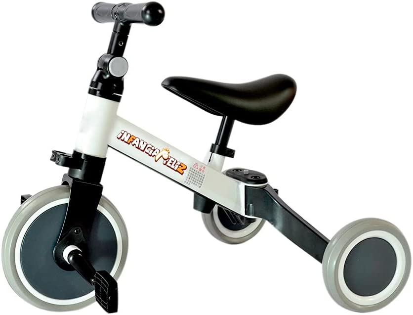 Foto 3 pulgar | Triciclo Transformable en Bicicleta Entrenadora Infancia Feliz color Blanco